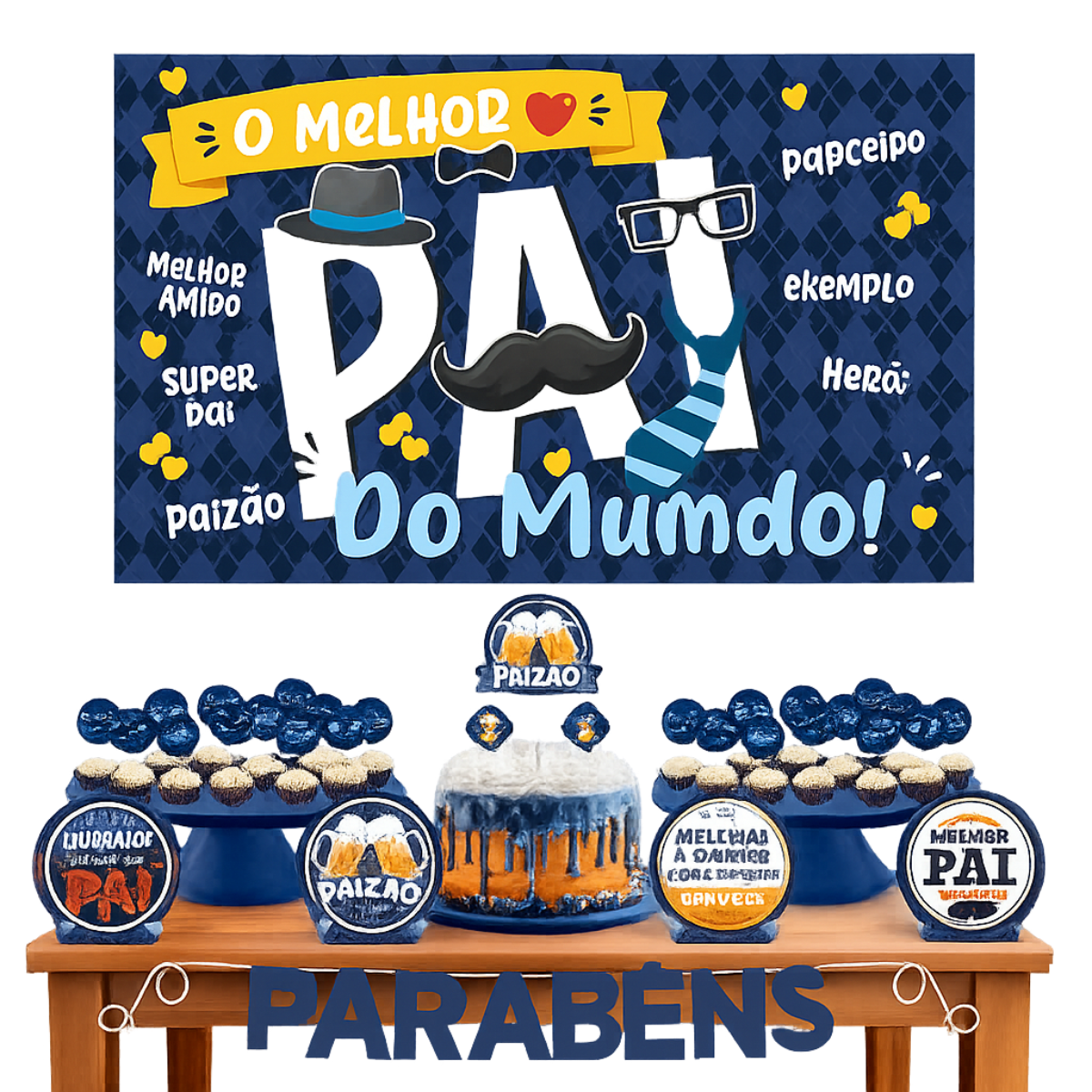 Kit Festa Econômico Melhor Pai do Mundo 3...
