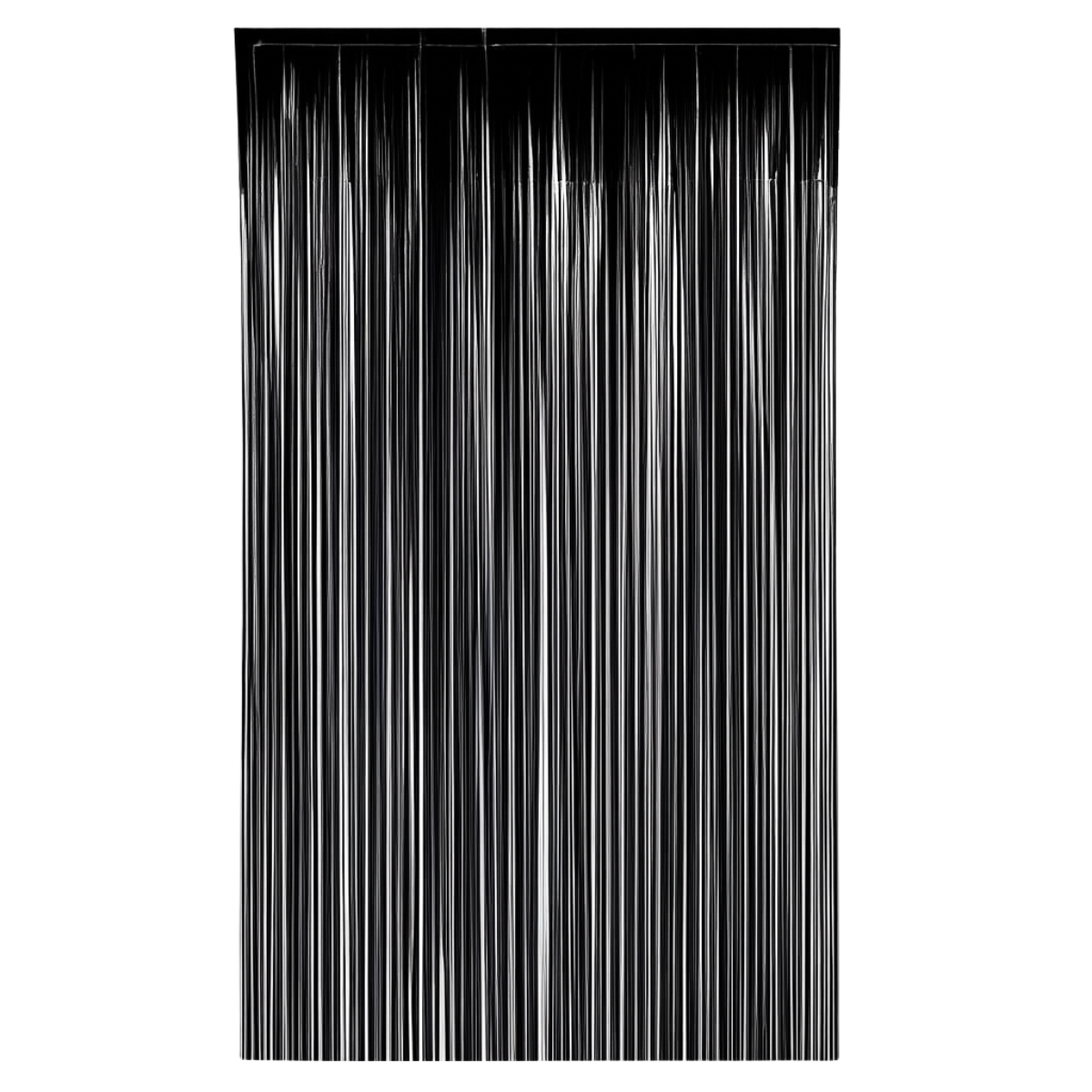 Cortina Metalizada Preta 1x2m com Fita Du...