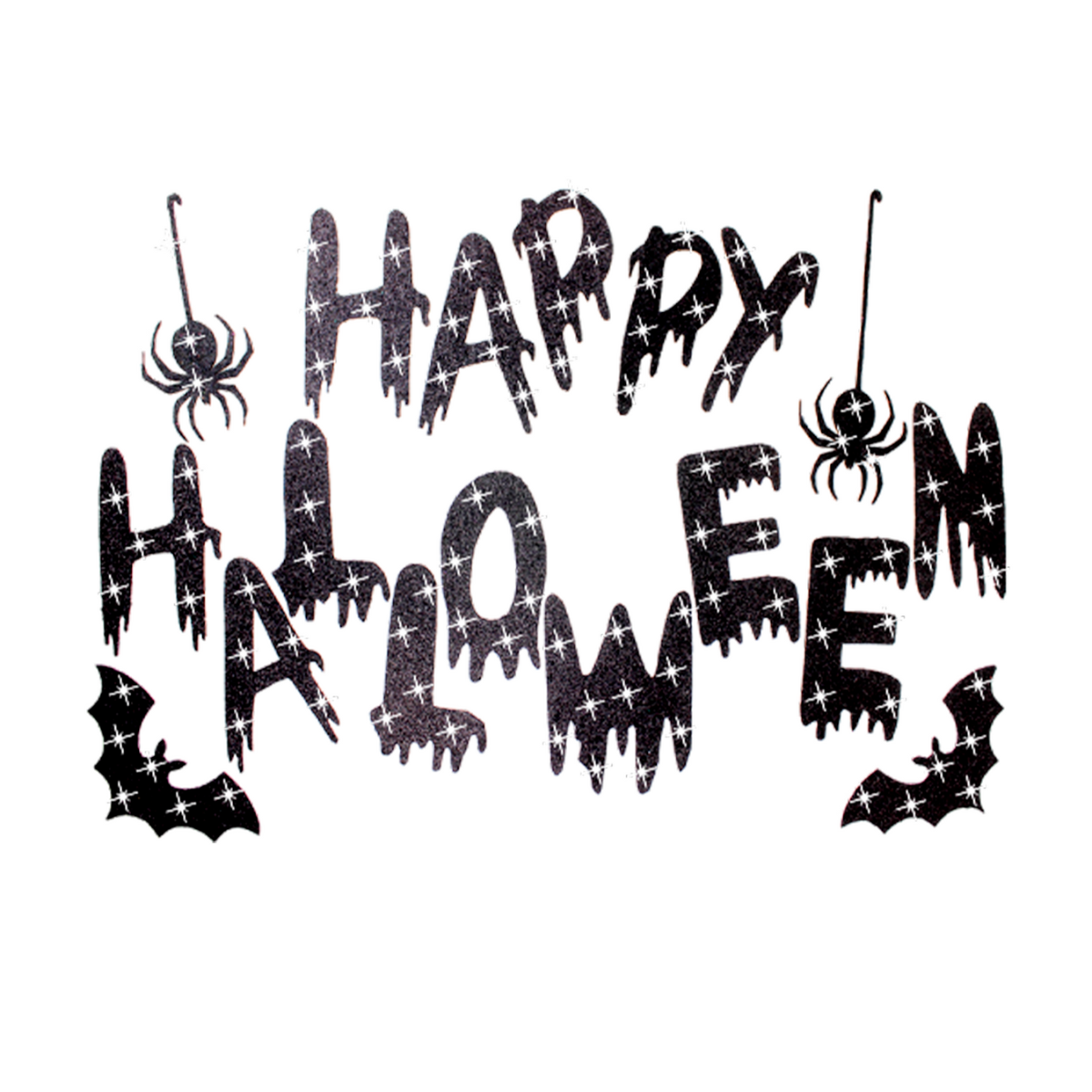 Faixa Decorativa Happy Halloween com Glit...