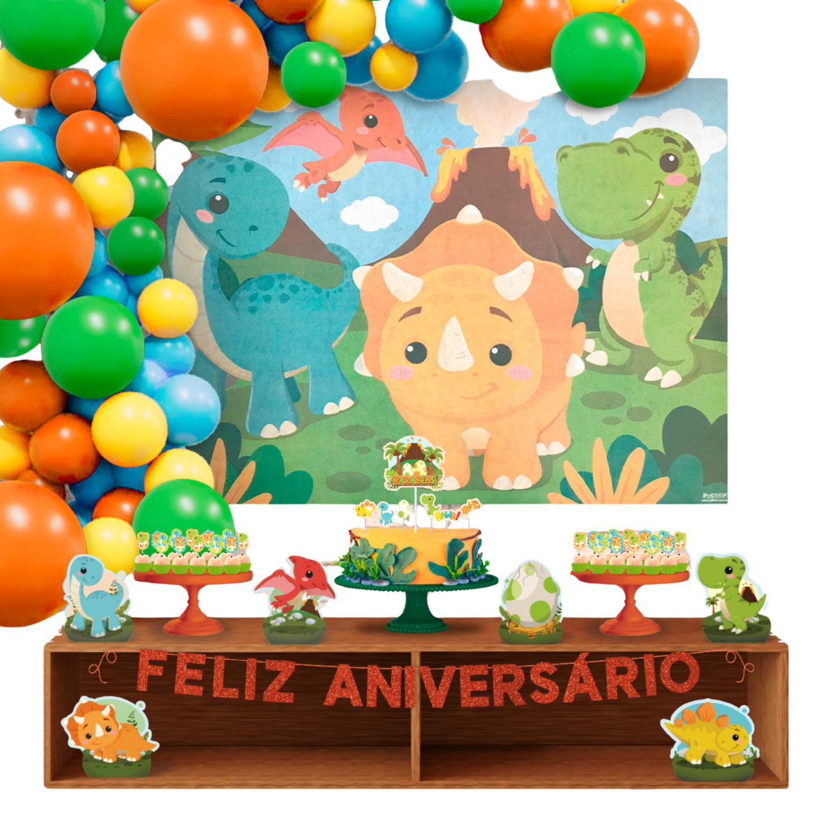 Kit Festa Fácil Dino Baby