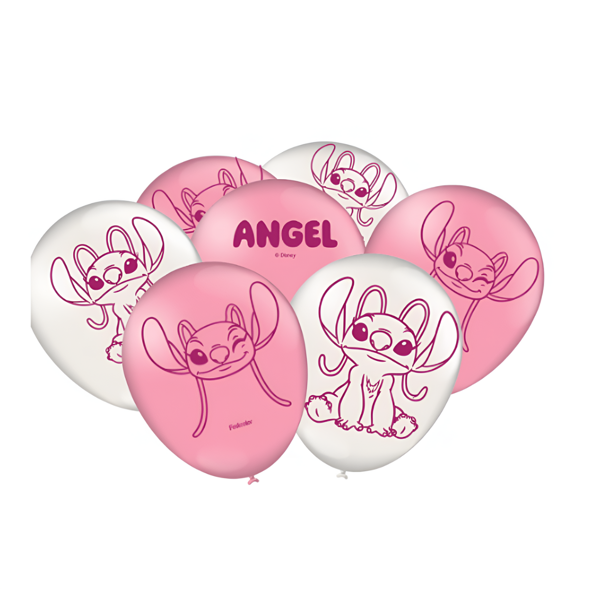 Balão Redondo Angel Stitch 9" 25 Unid.