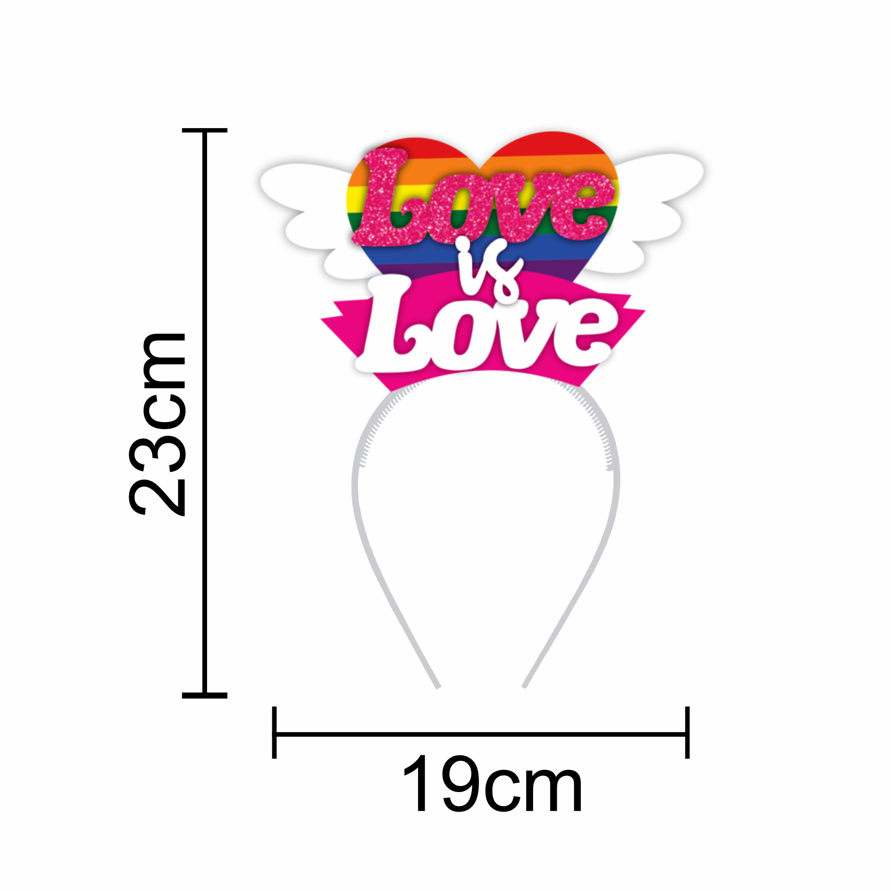 Adereço Tiara Pride - Love is Love 19x23cm