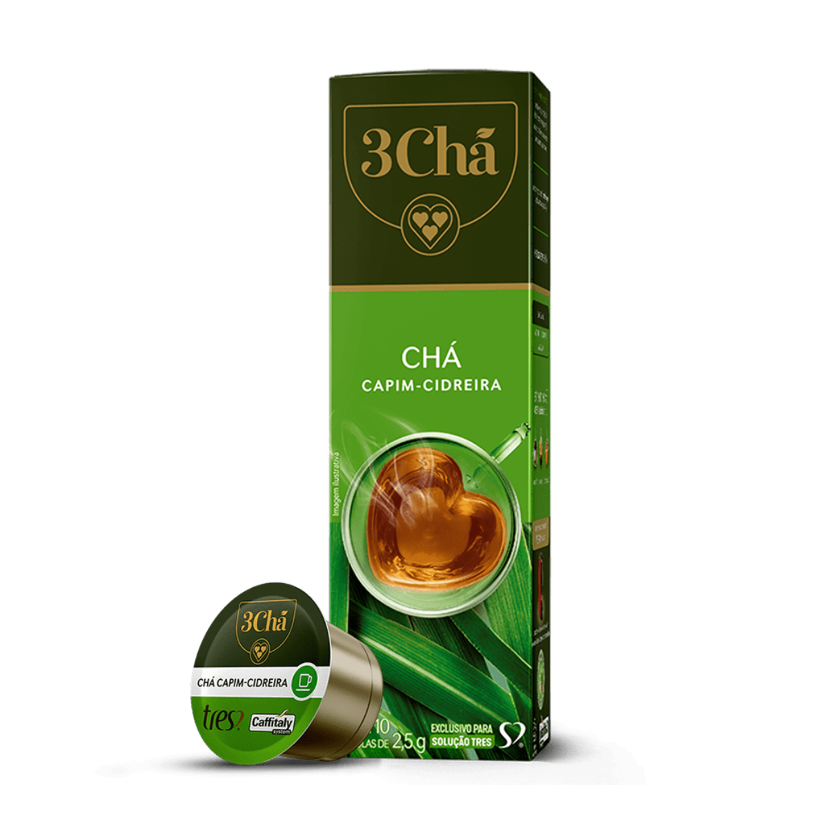 Cápsulas Chá de Capim-Cidreira 3 corações...