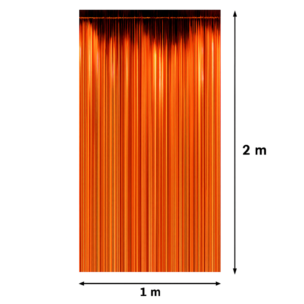 Cortina Metalizada Laranja 1,00x2,00m