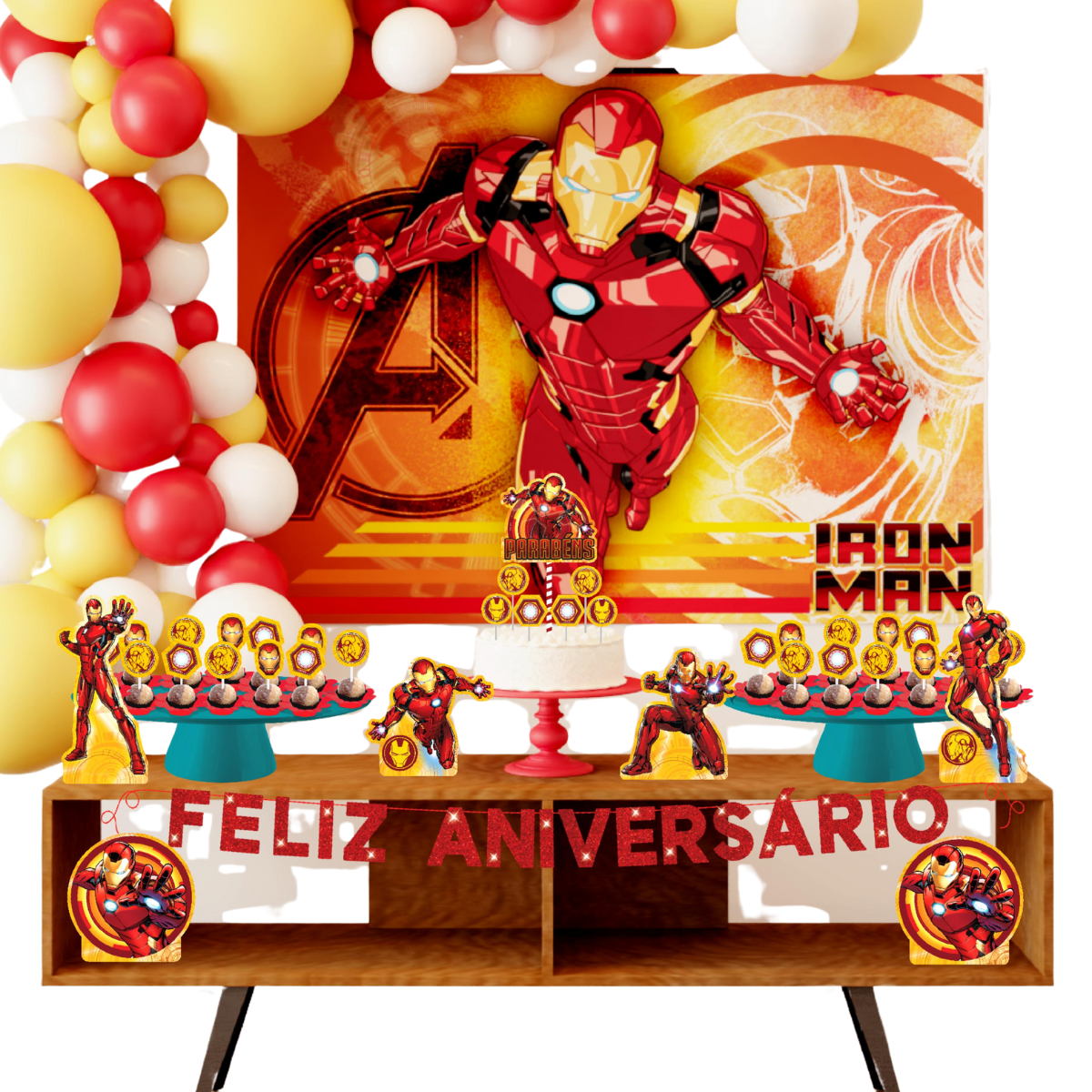 Kit Festa Fácil Homem de Ferro