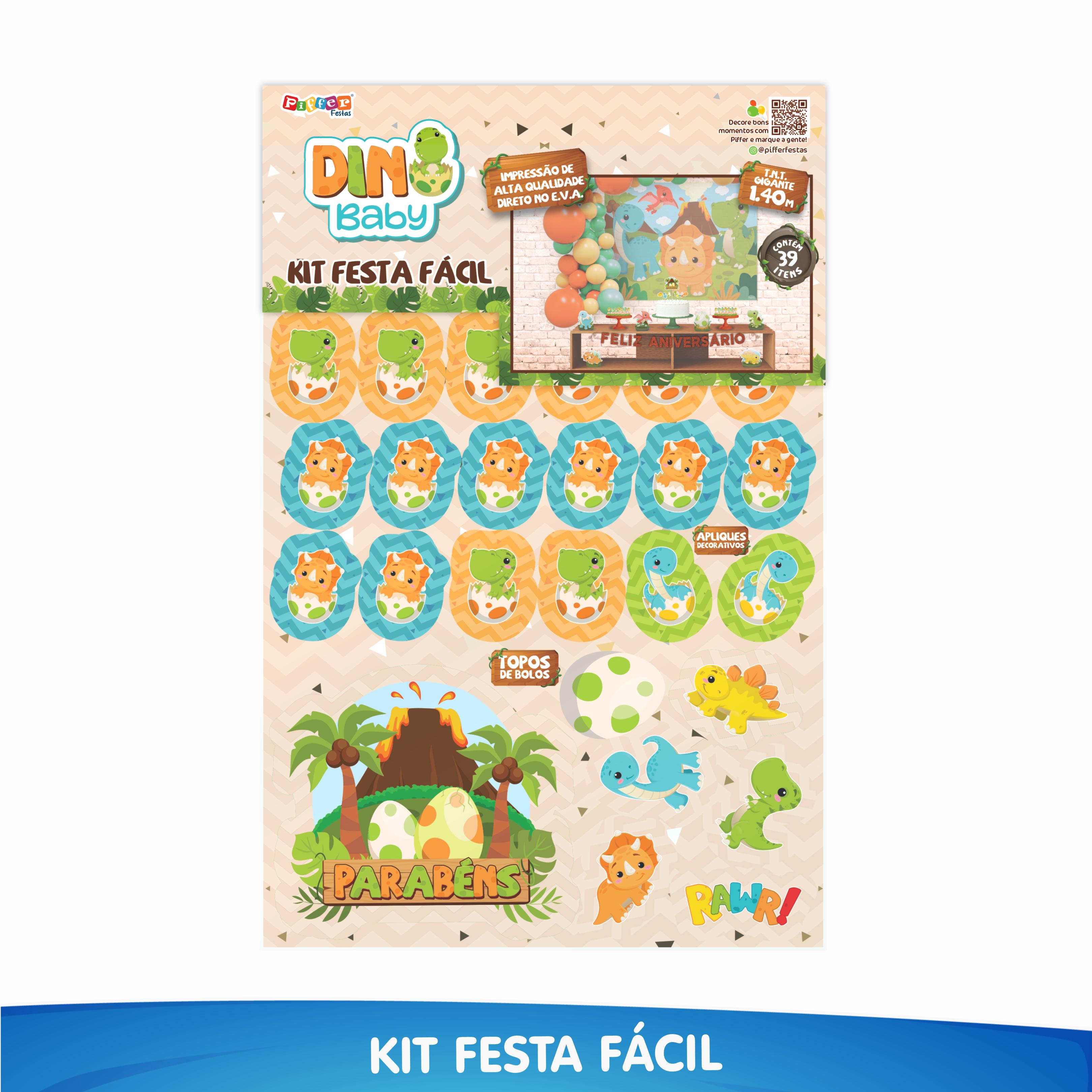 Kit Festa Fácil Dino Baby