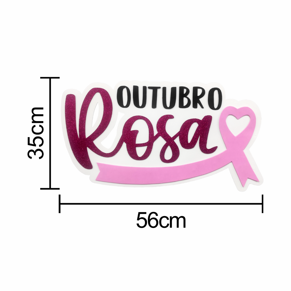 Painel Outubro Rosa 53x31cm