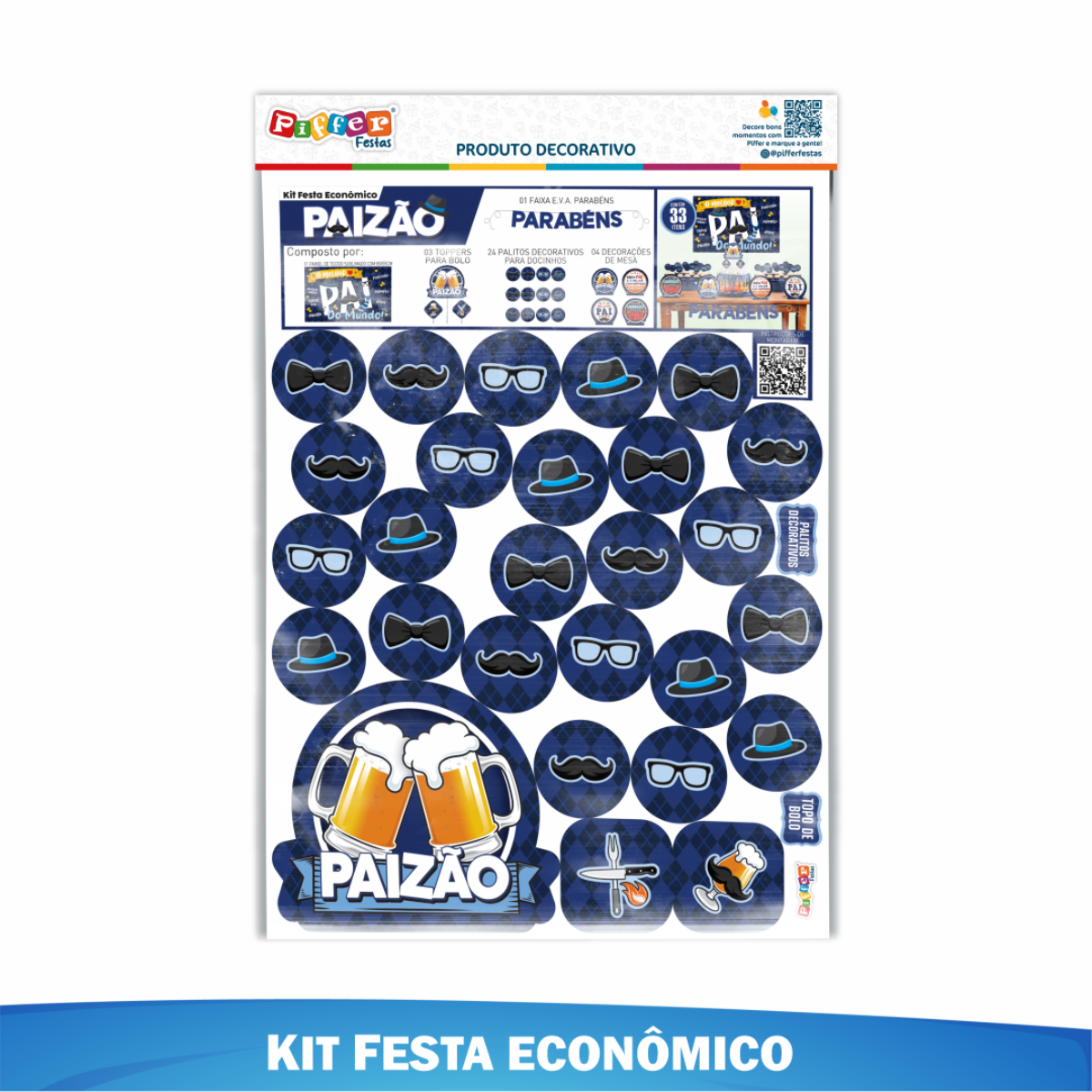 Kit Festa Econômico Melhor Pai do Mundo 3...