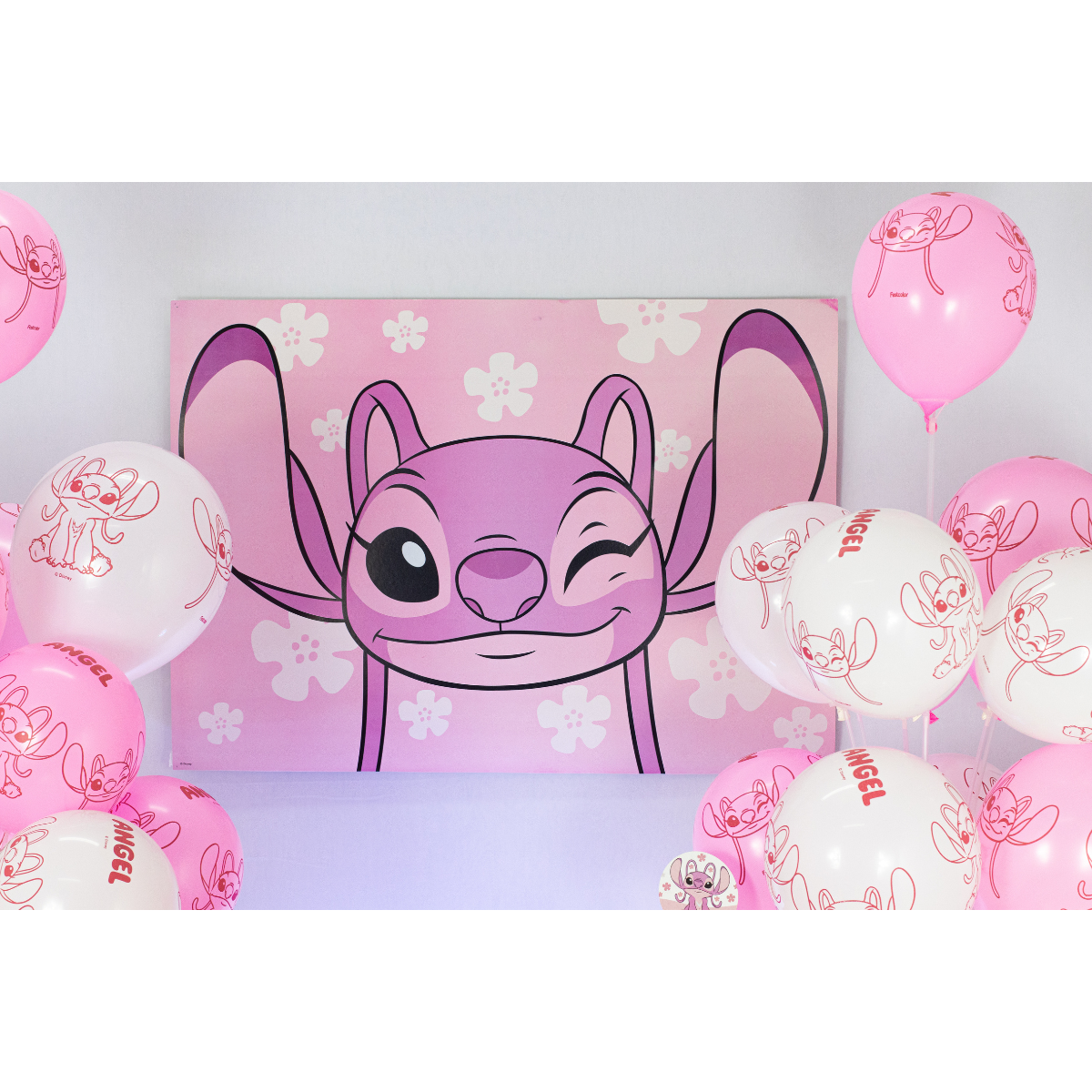 Balão Redondo Angel Stitch 9" 25 unid.