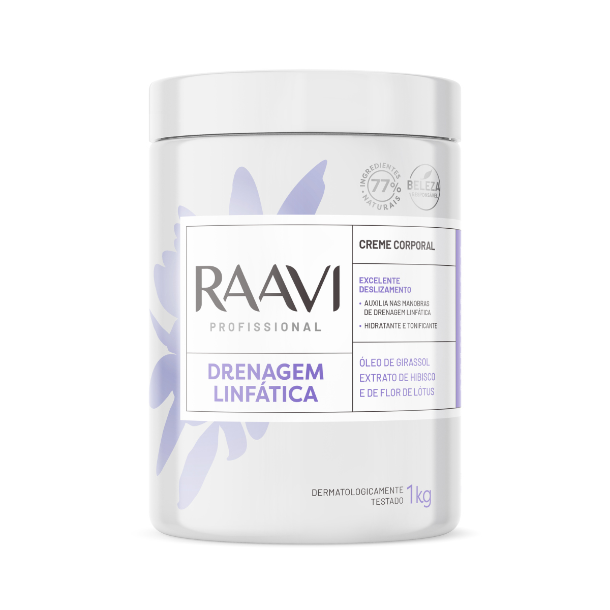 creme drenagem linfática corporal 1kg