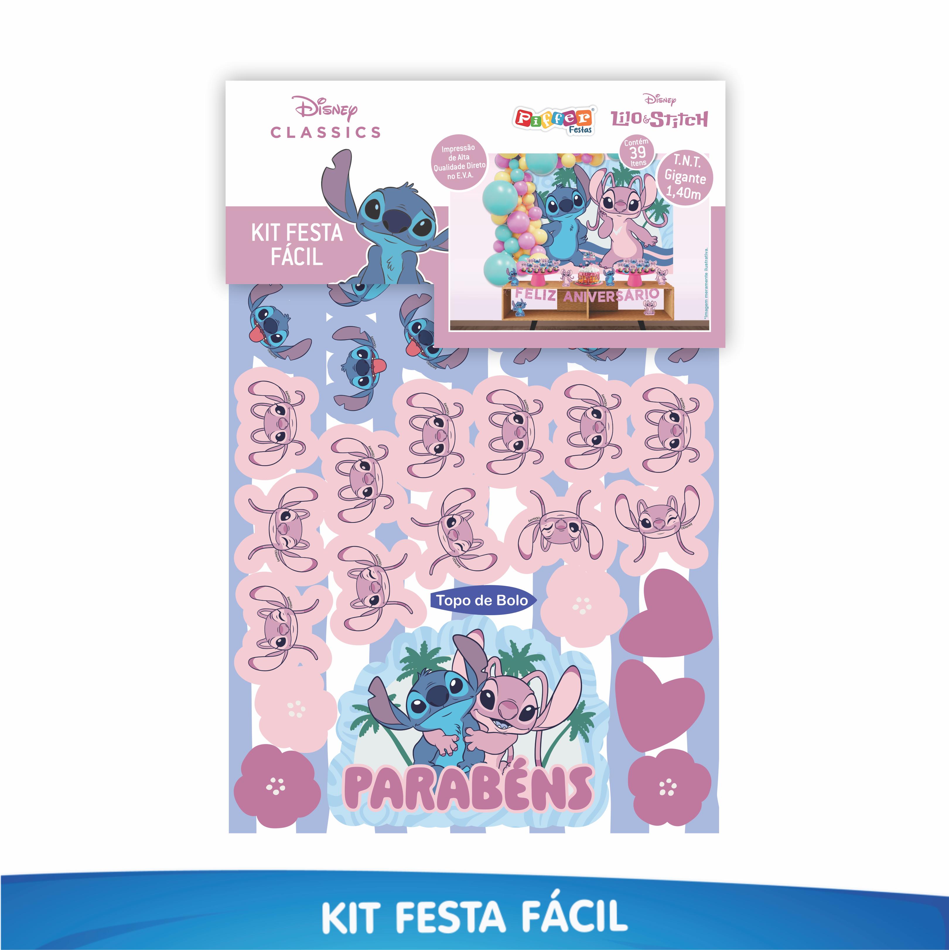 Kit Festa Fácil Stitch e Angel - Disney