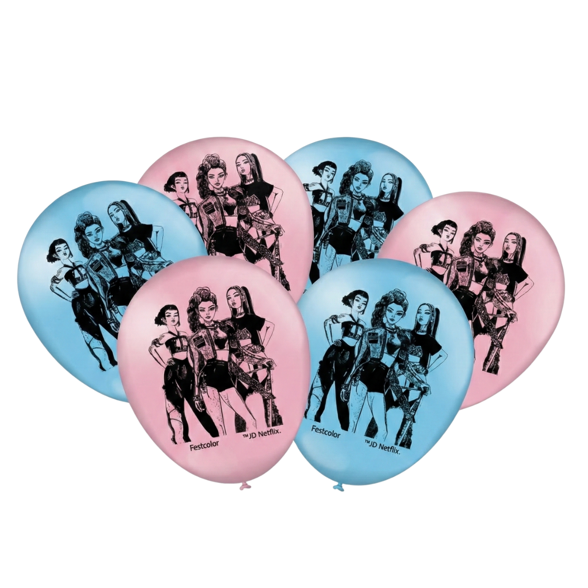 Balão Redondo Personagens Guerreiras do K...