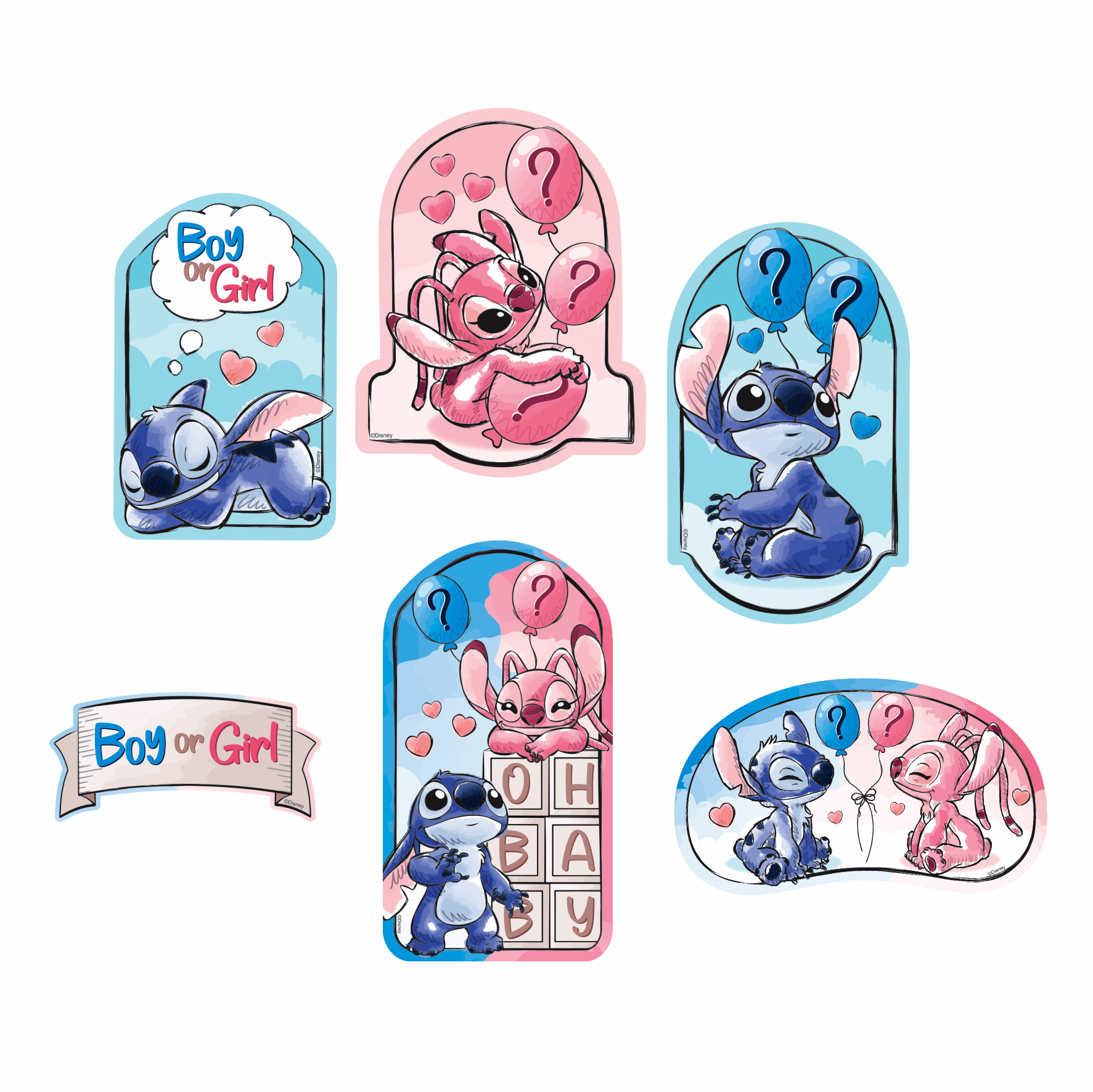 Kit Decorativo de Parede Stitch Chá Revel...