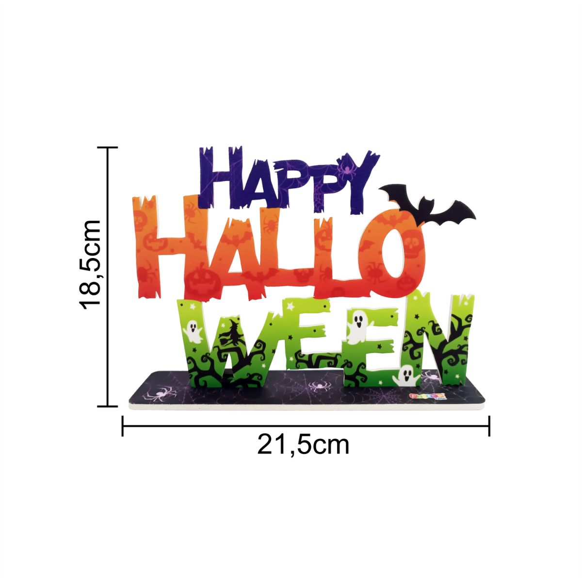 Enfeite Happy Halloween 18,5x21,5cm