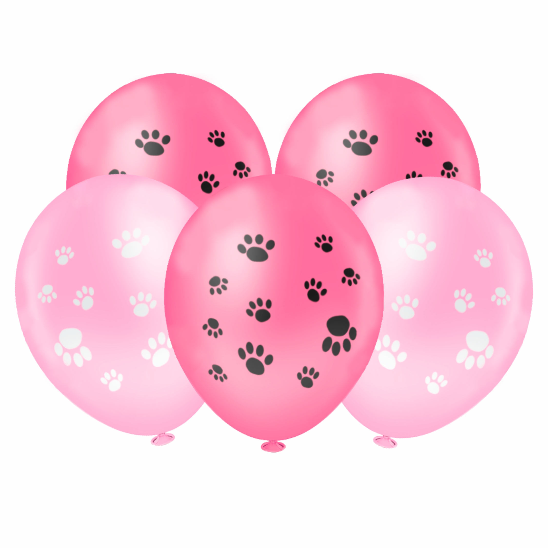 Balão Redondo Pegadas Dog Rosa Sortido 8"...