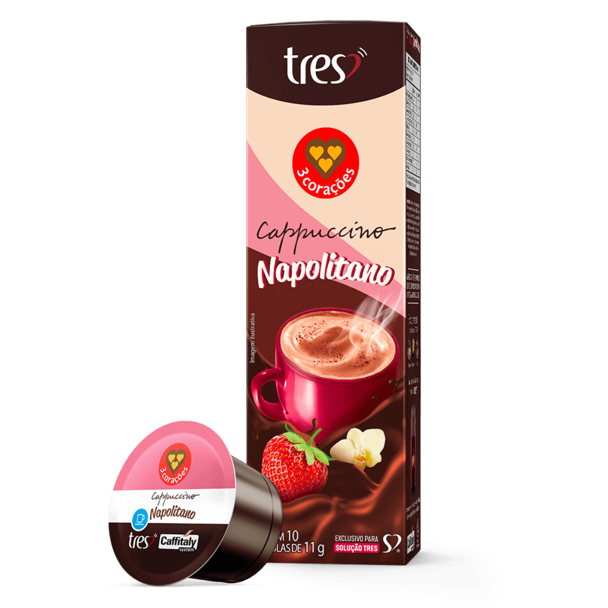 Cápsulas Cappuccino Napolitano 3 Corações...