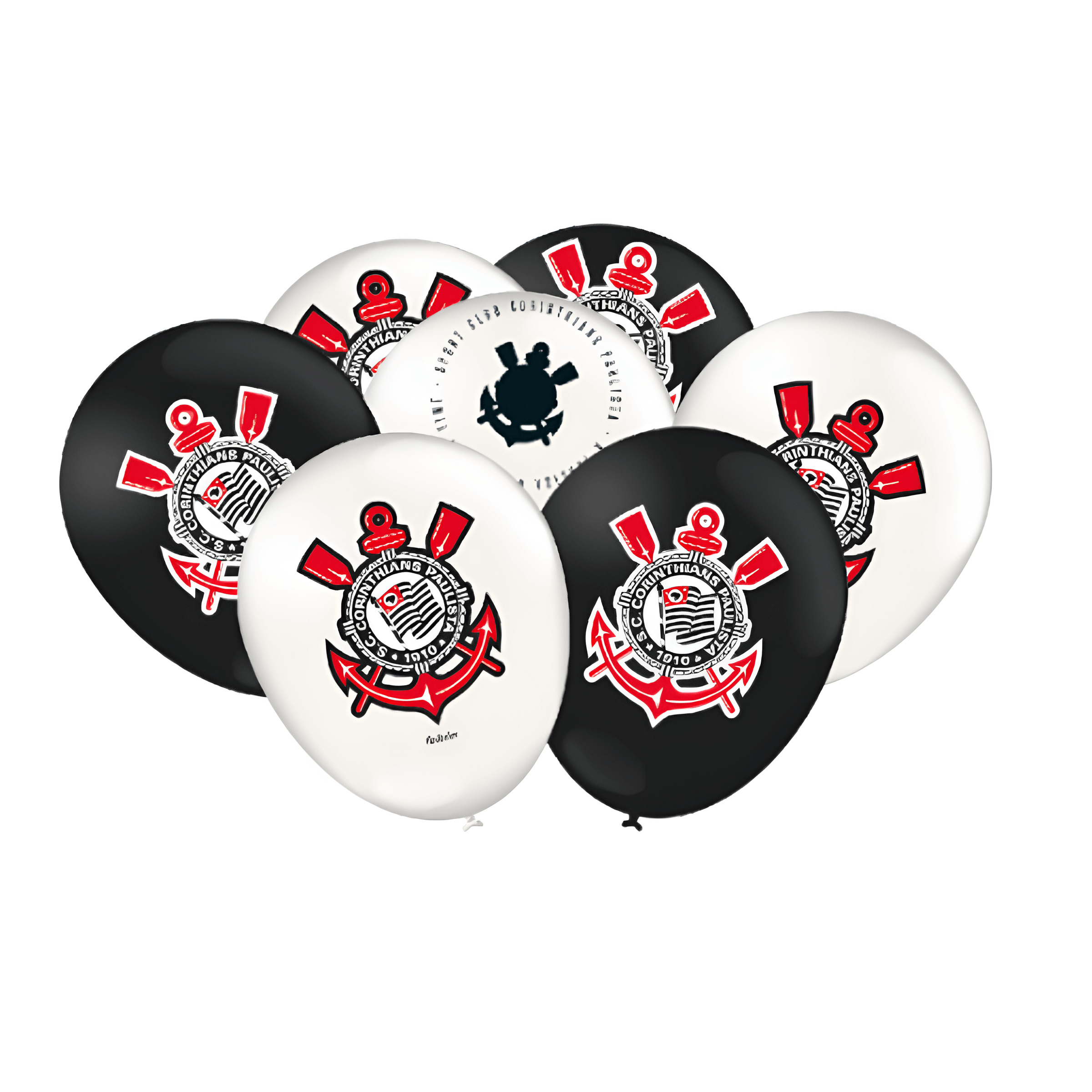 Balão Redondo Emblema Corinthians 9” 25 u...