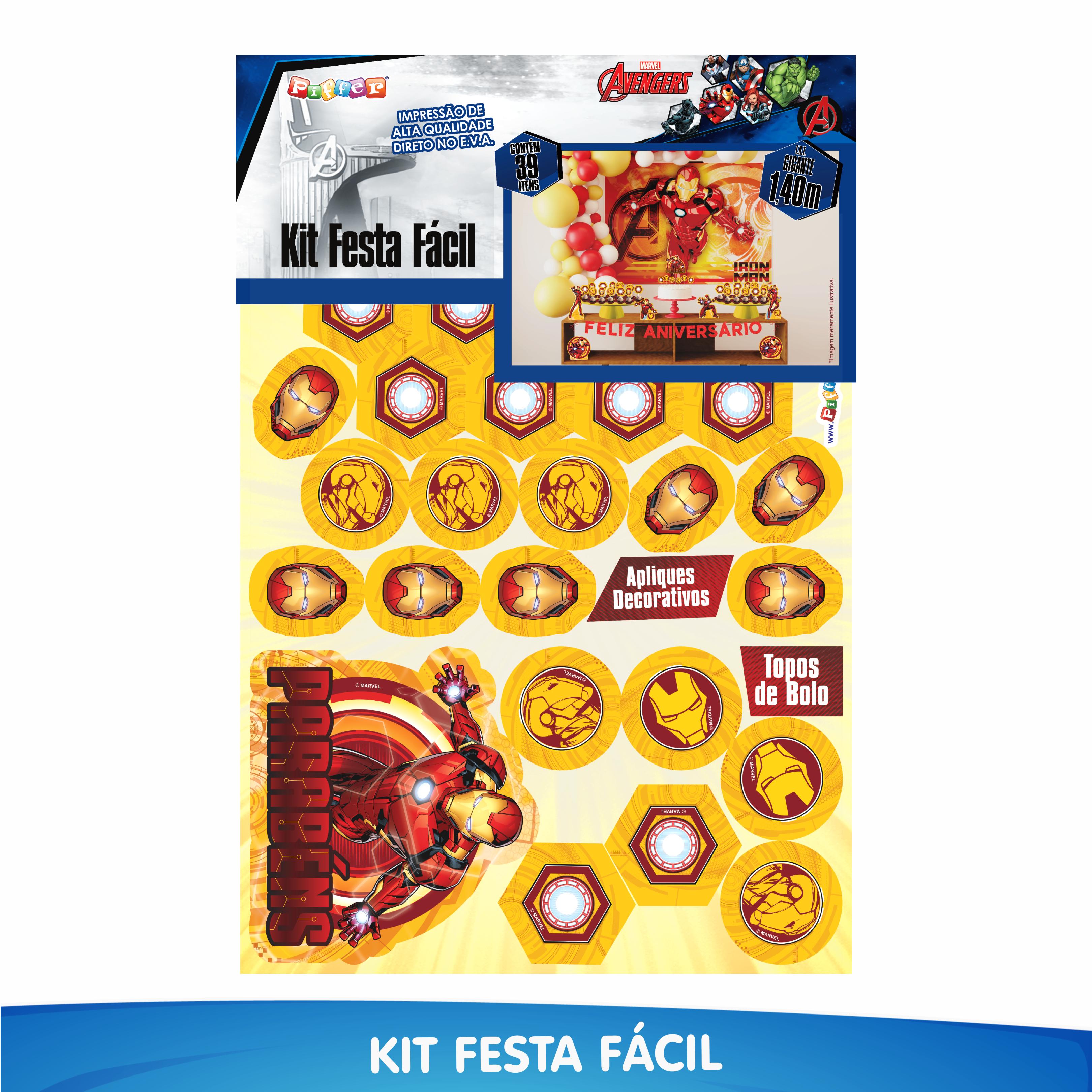 Kit Festa Fácil Homem de Ferro