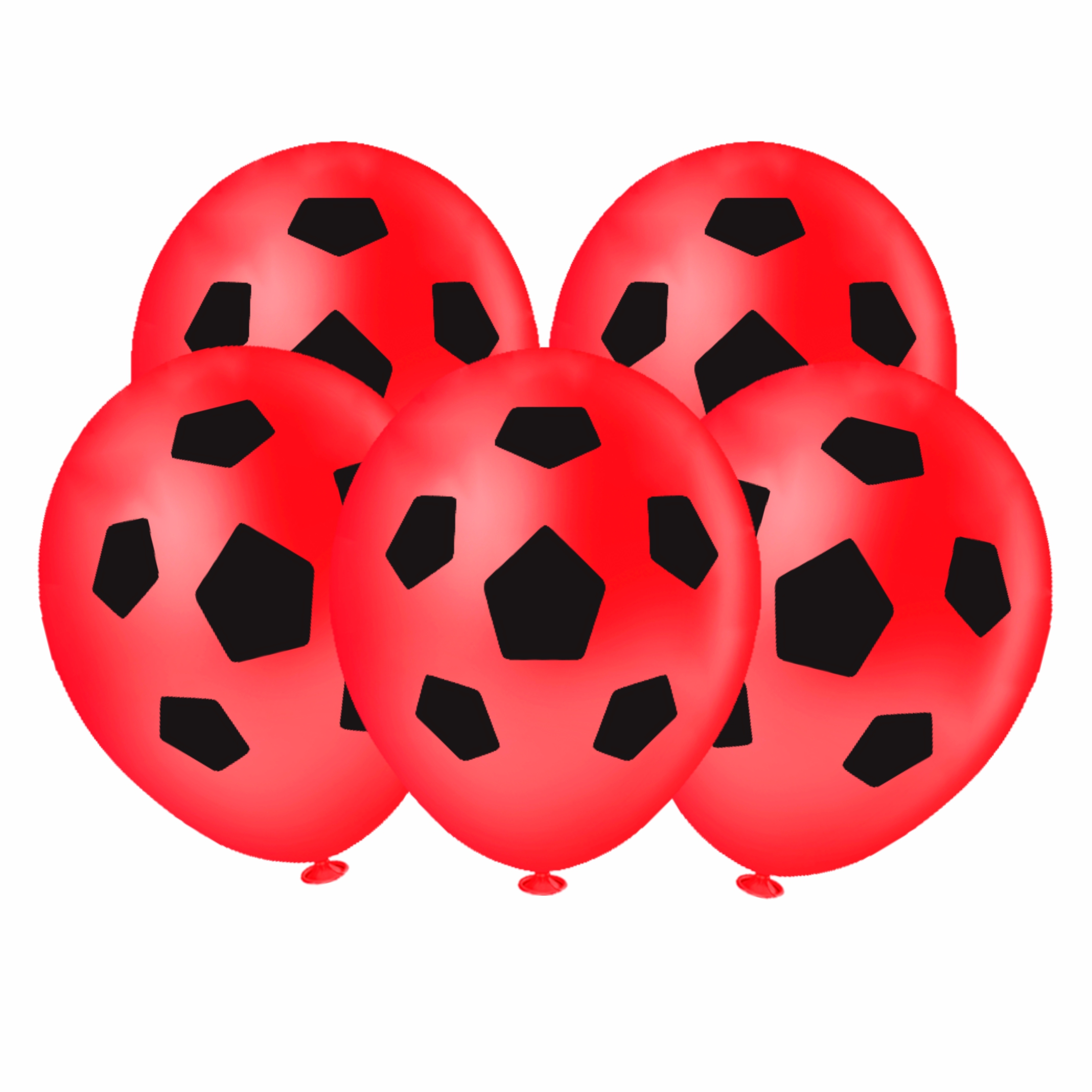Balão Redondo Bola de Futebol Vermelho e ...