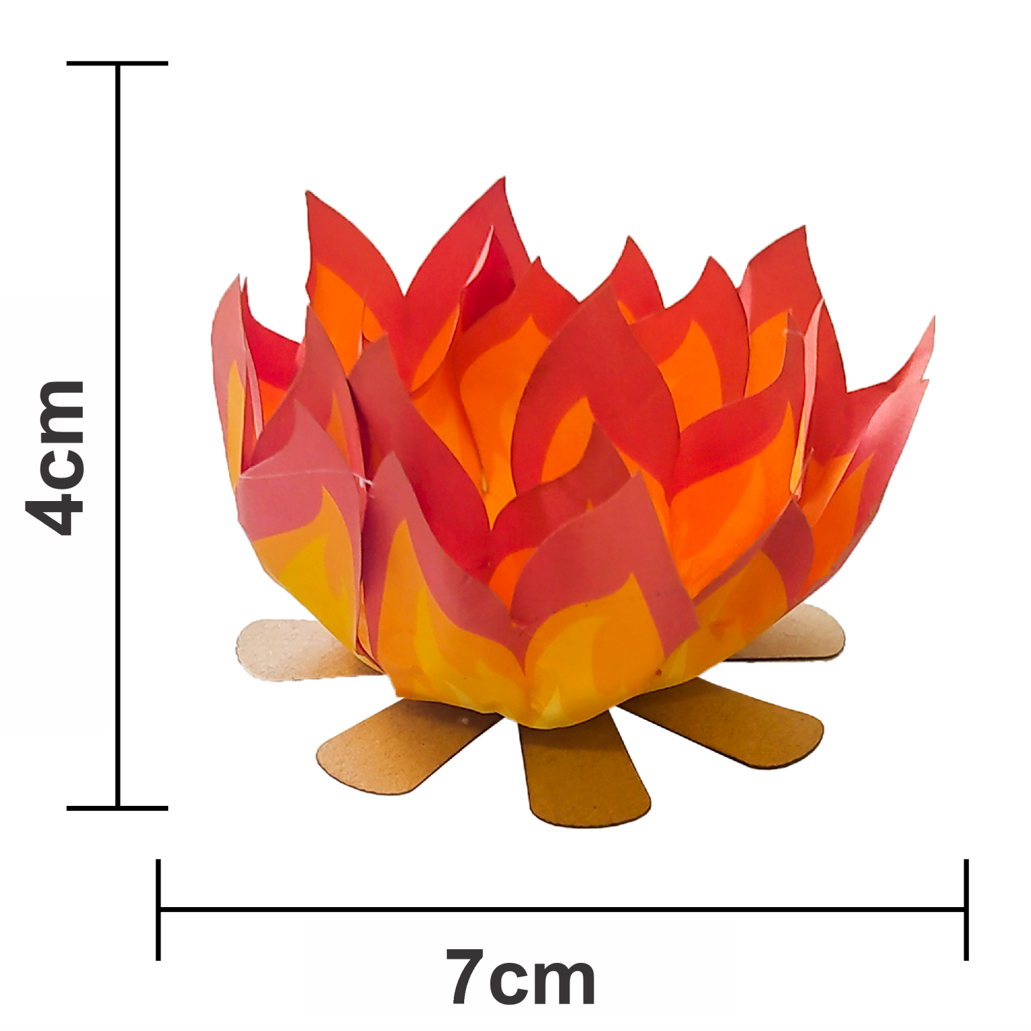 Forminha Fogueira Junina em Papel 7x4cm –...