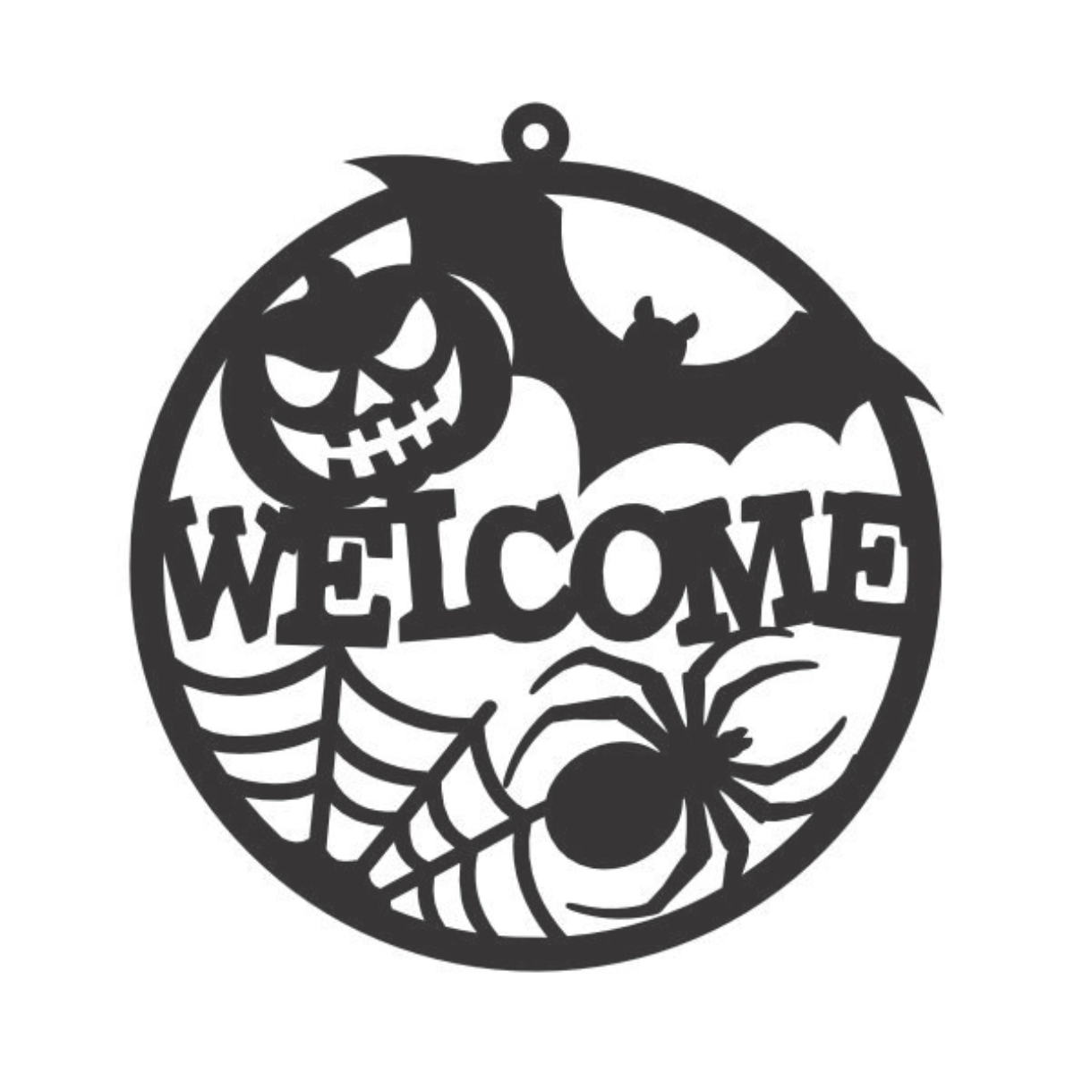 Enfeite de Porta e Parede Halloween Guirl...