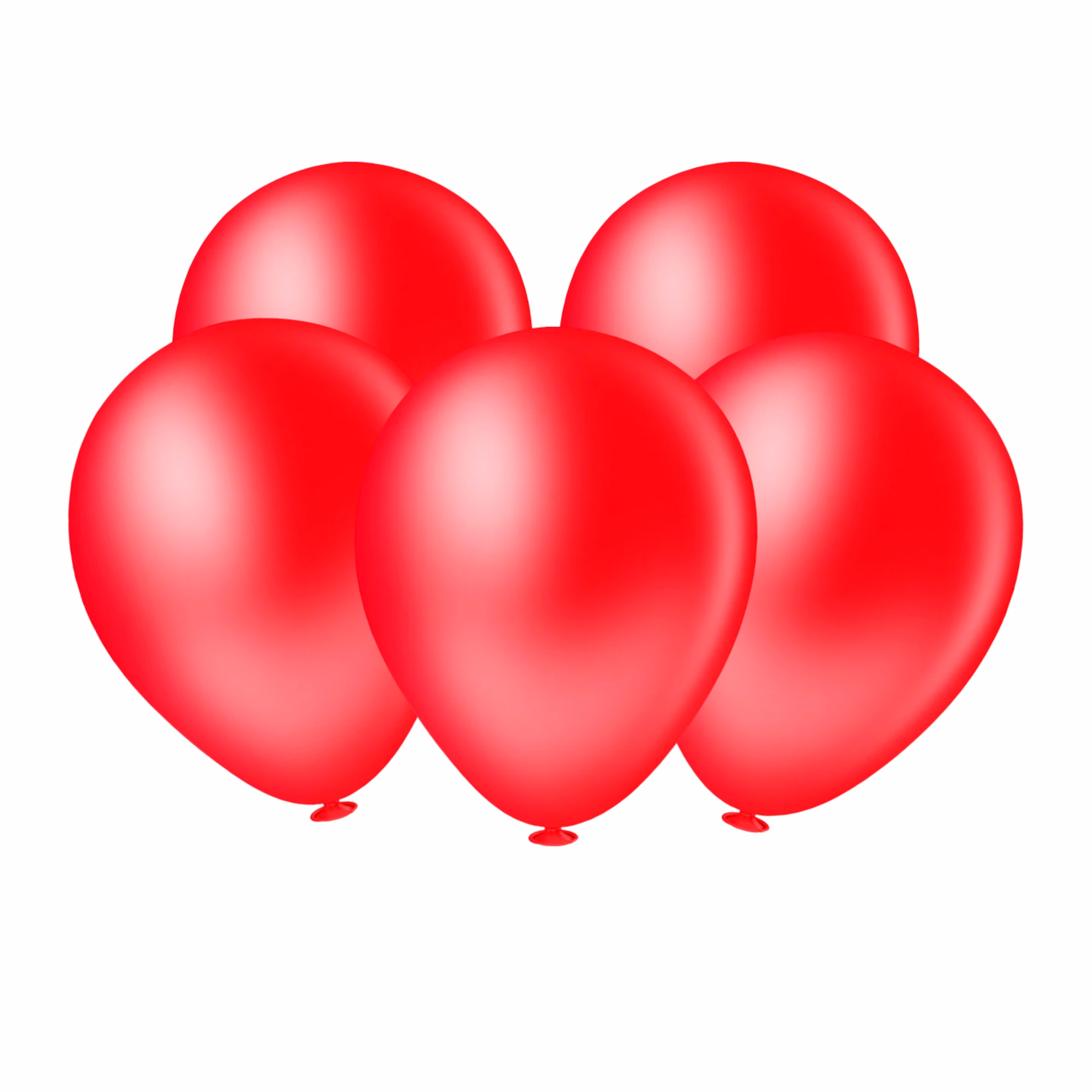 Balão Redondo 8 Polegadas Liso Vermelho 2...