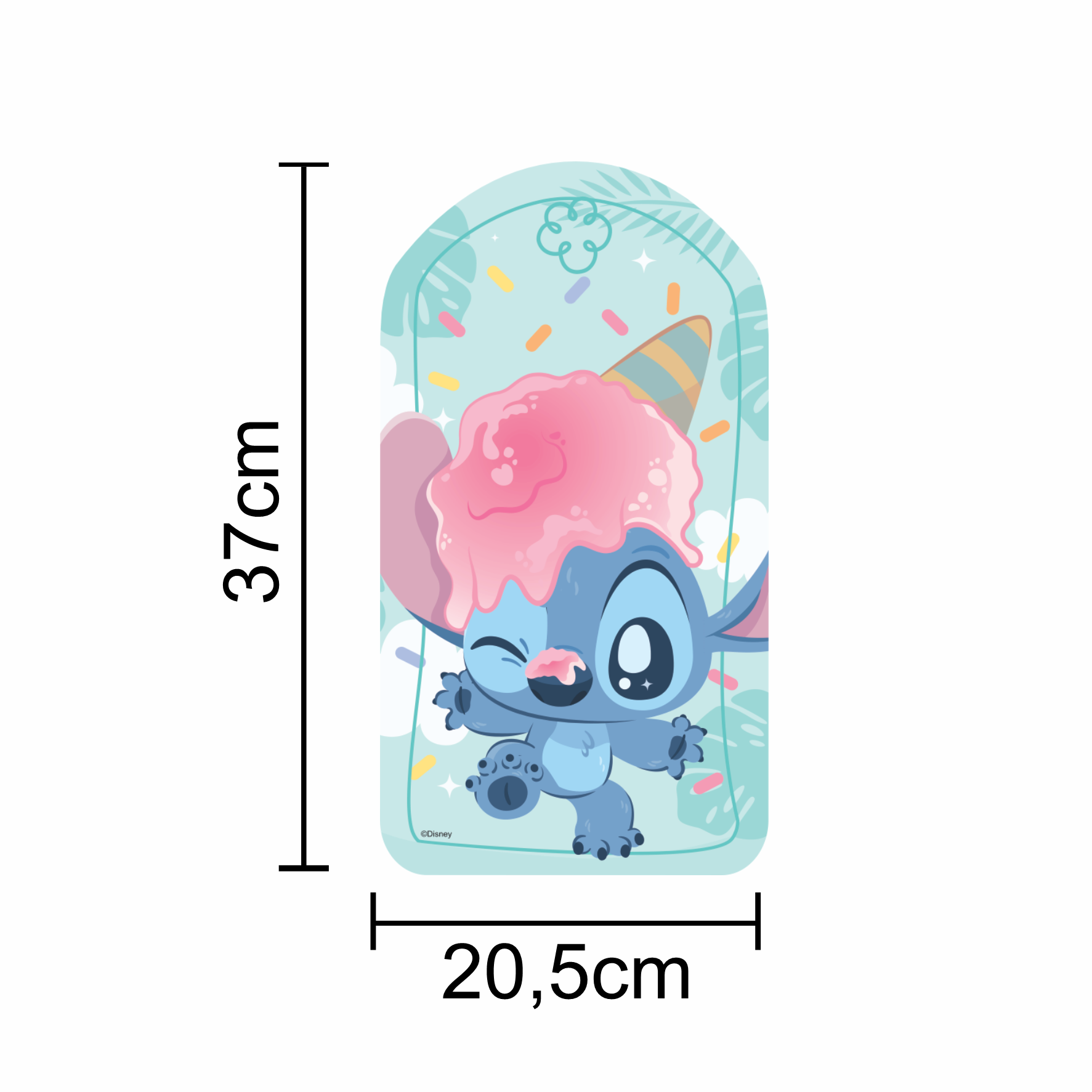 Kit Decorativo de Parede Stitch Baby - 6 Pçs