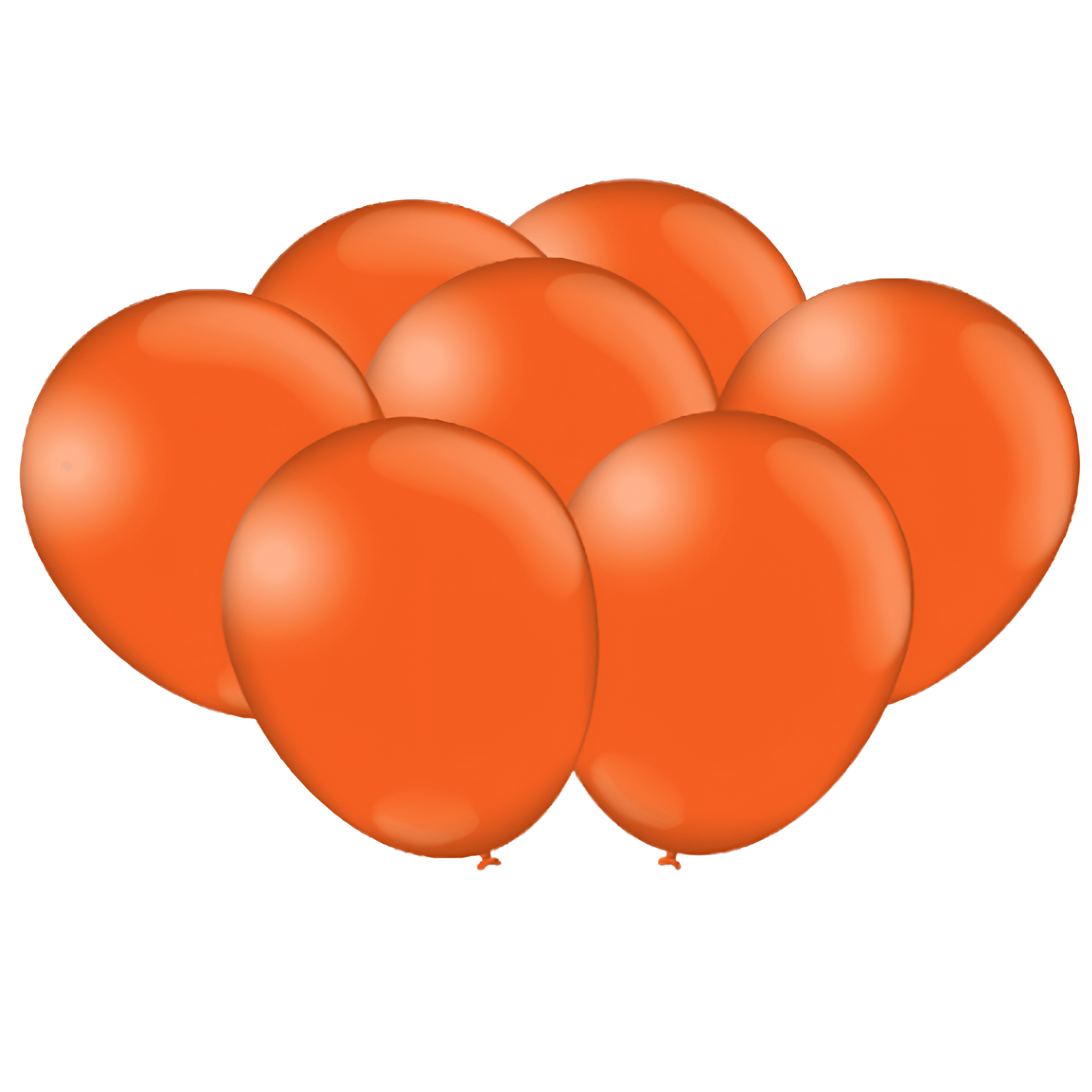 Balão Redondo Liso Laranja 9” - Pacote co...