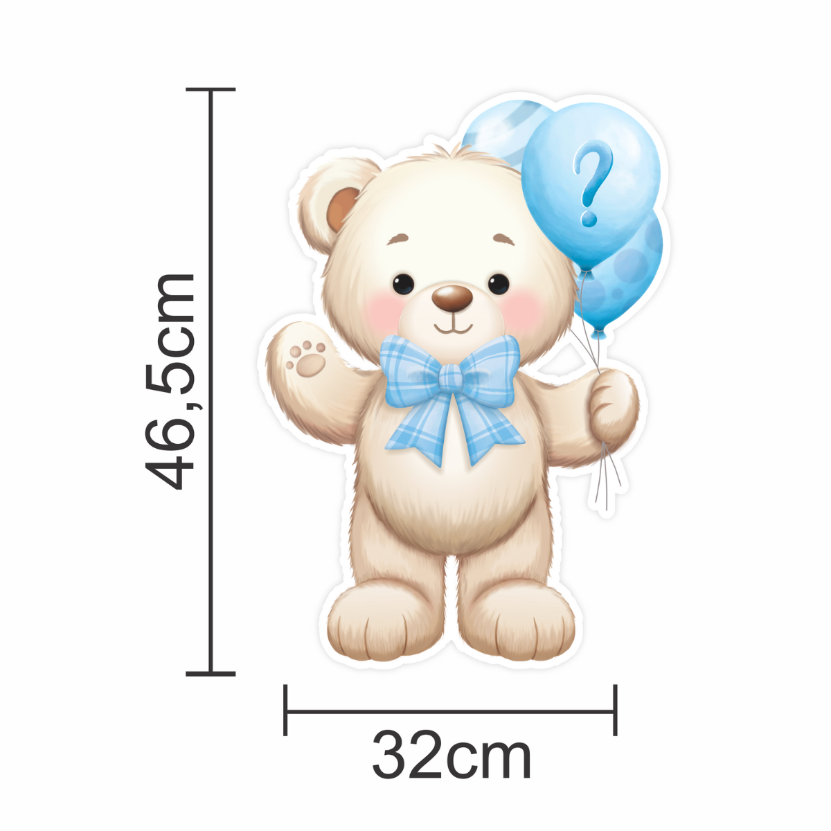 Painel Chá Revelação Ursinho Azul