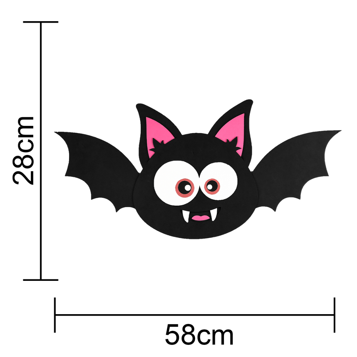 Painel Morcego Cute Halloween 28x58cm