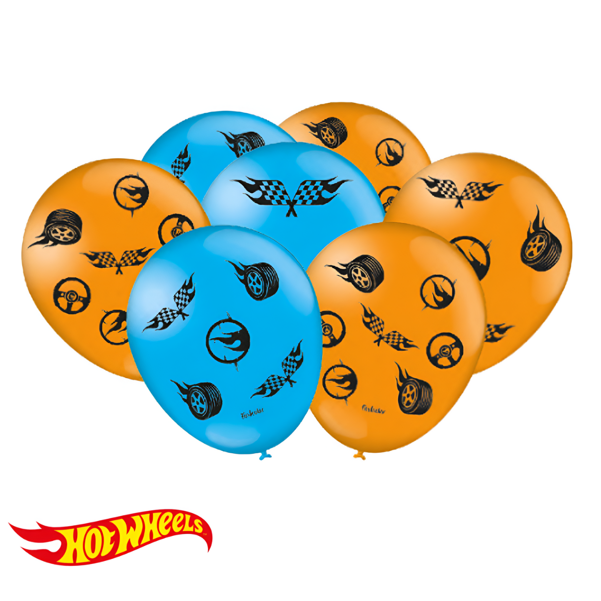Balão Redondo Hot Wheels 9” 25 unid.
