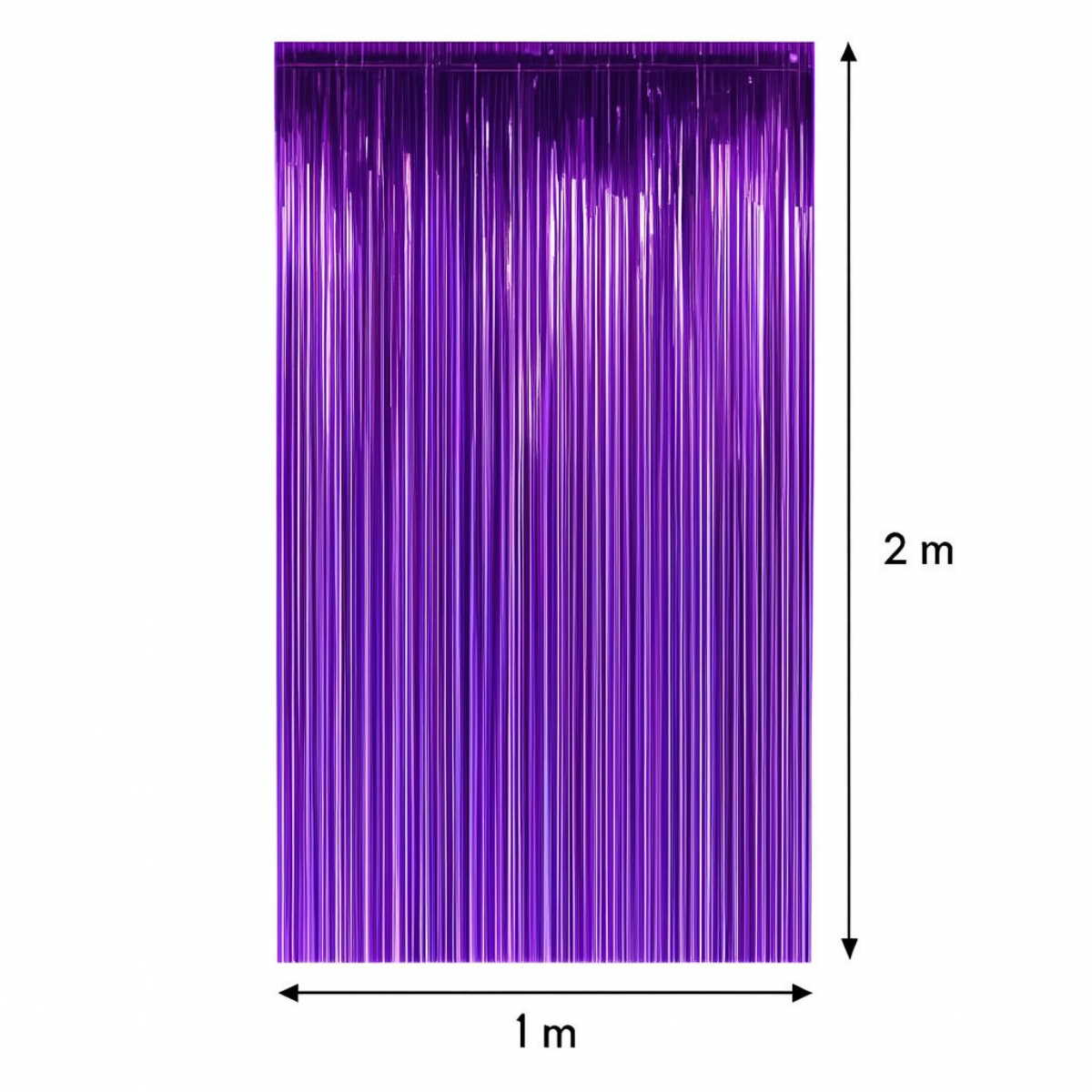 Cortina Metalizada Roxa 1,00x2,00m
