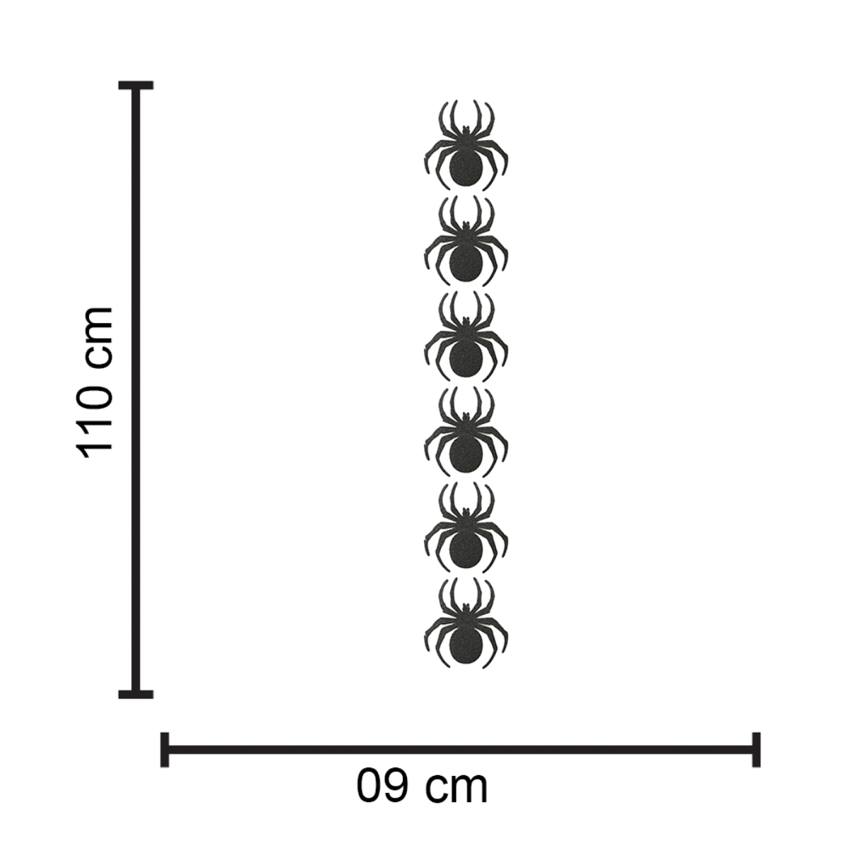 Cortina Decorativa Halloween Glitter Aranha