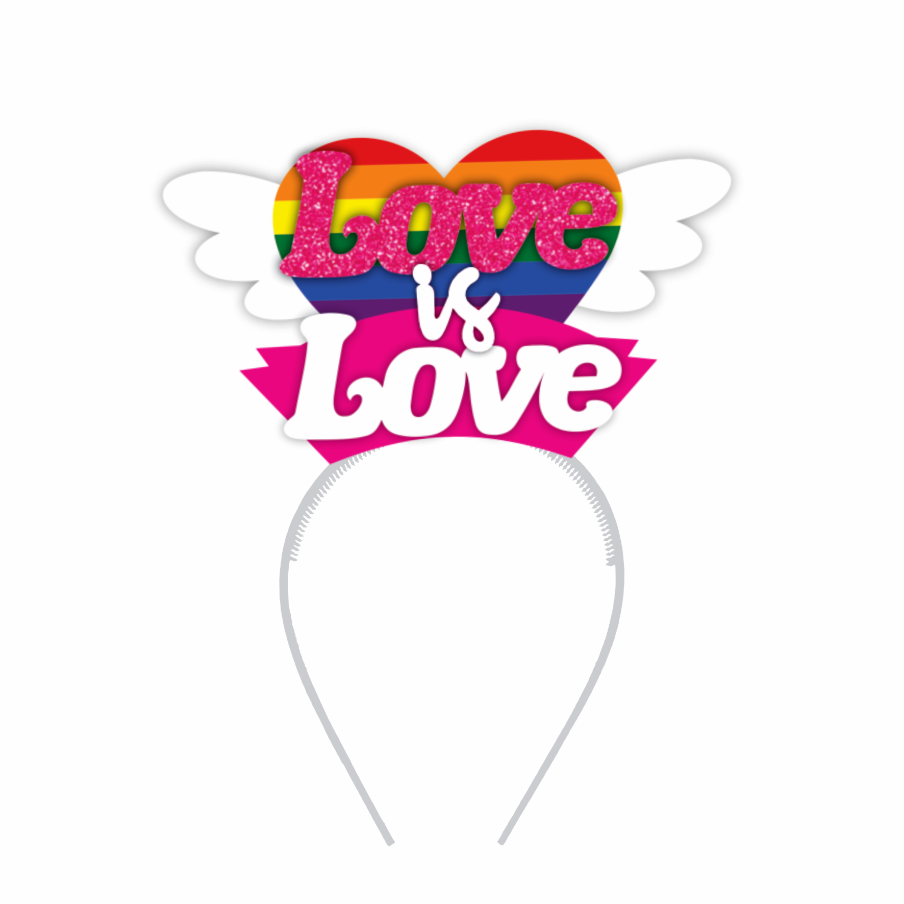 Adereço Tiara Pride - Love is Love 19x23cm