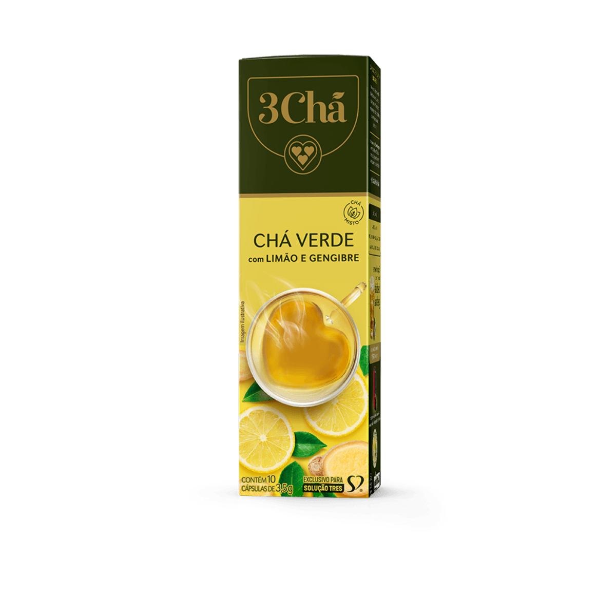 Cápsulas Chá Verde com Limão e Gengibre 3...