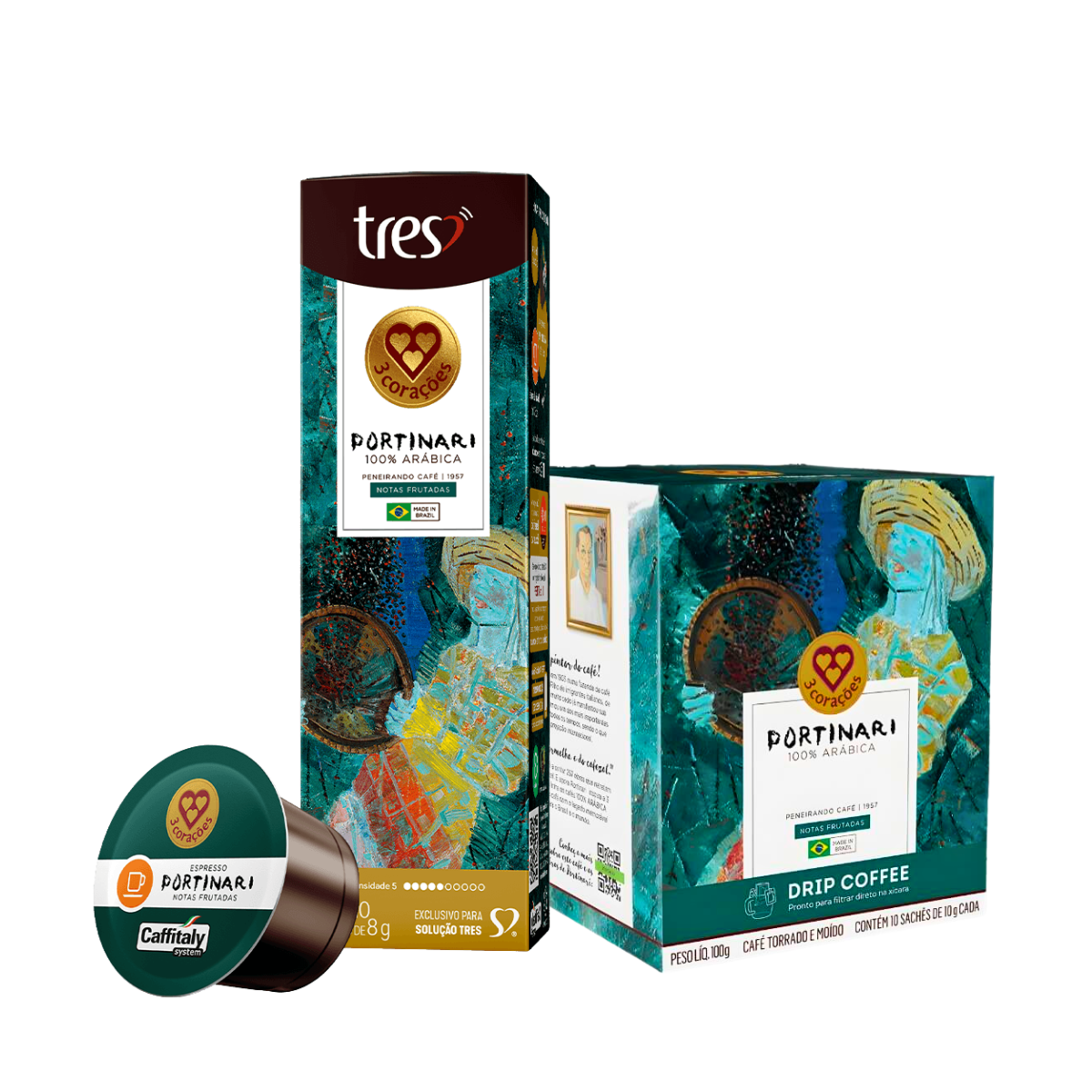 Kit Café Gourmet Portinari 3 Corações