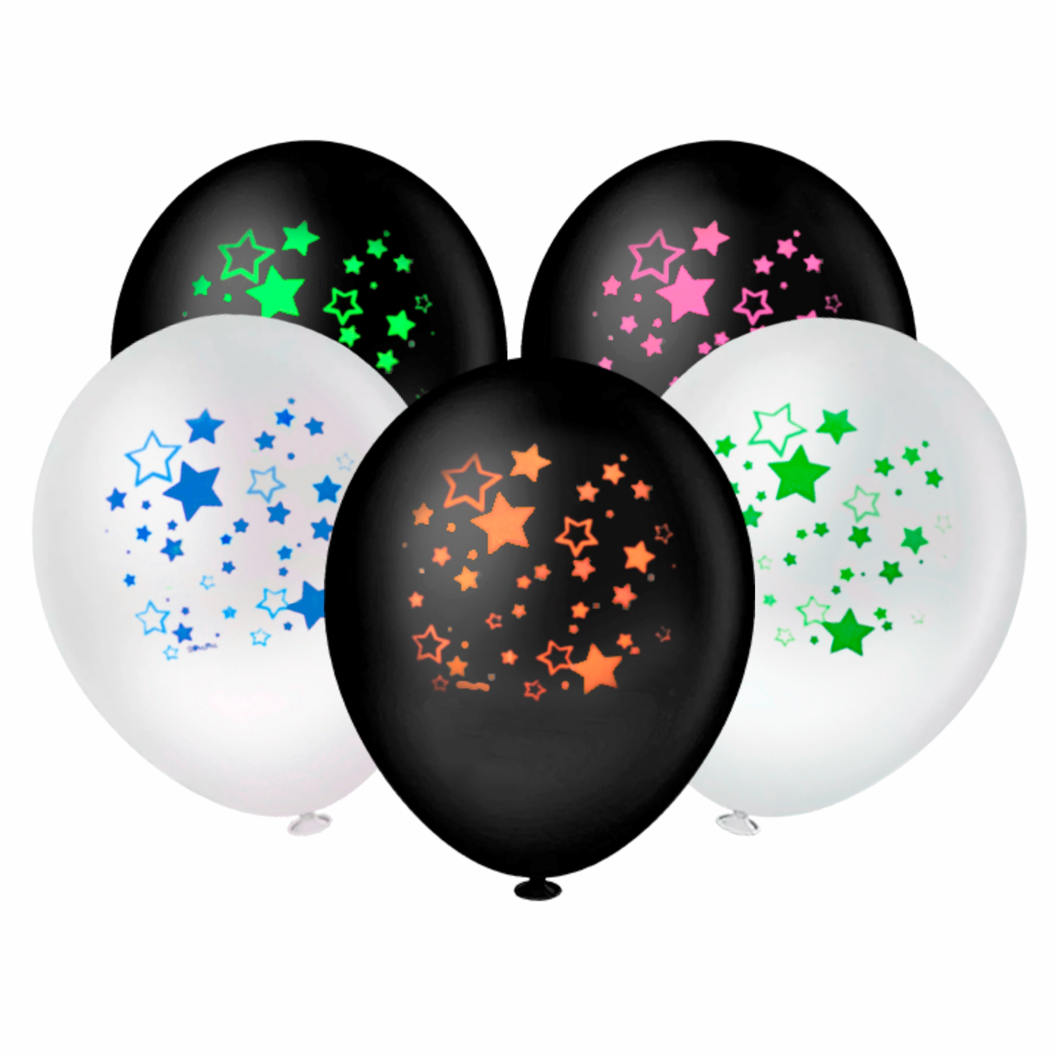 Balão Redondo Estrelinha Neon Sortido 8" ...