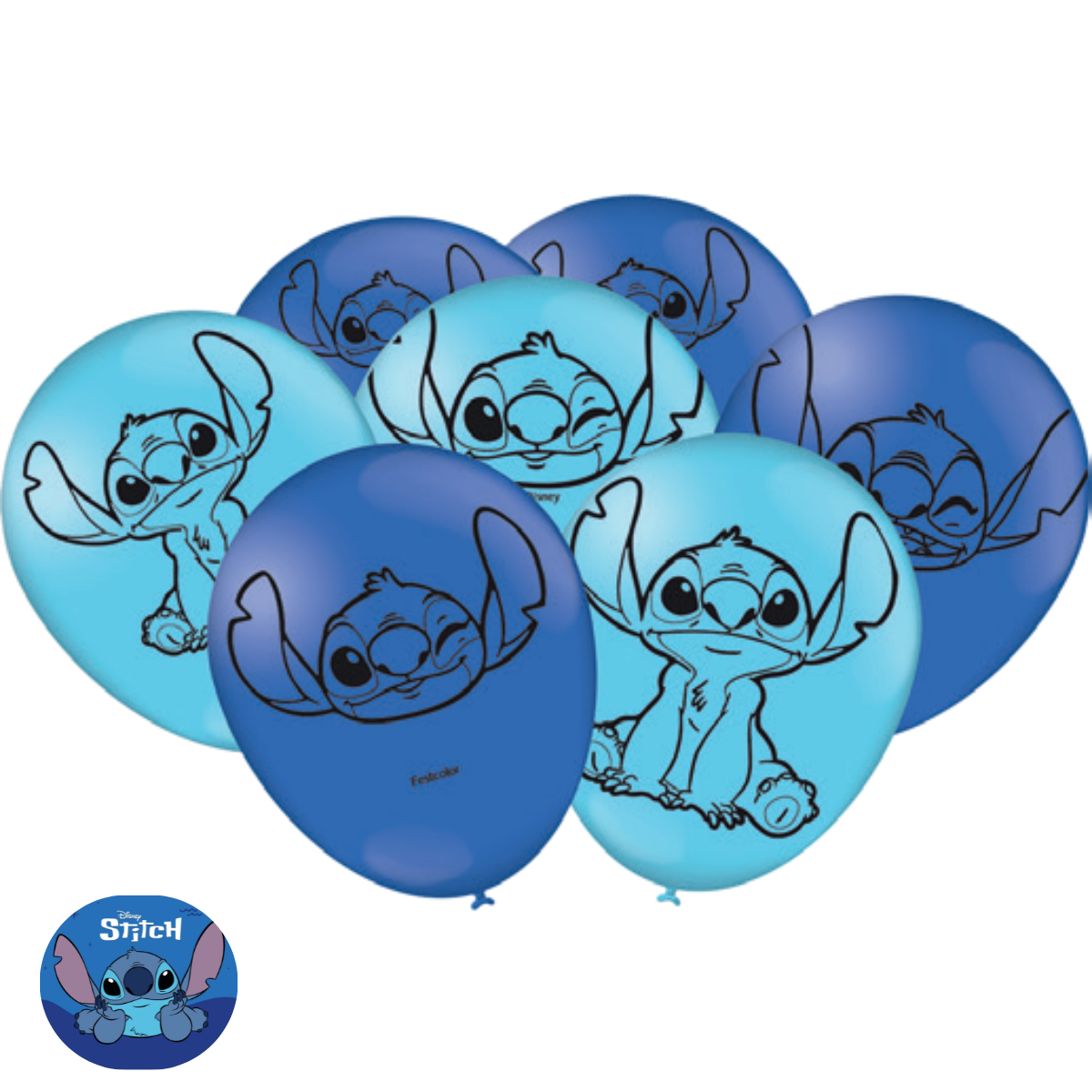 Balão Redondo Stitch 9" 25 unid.
