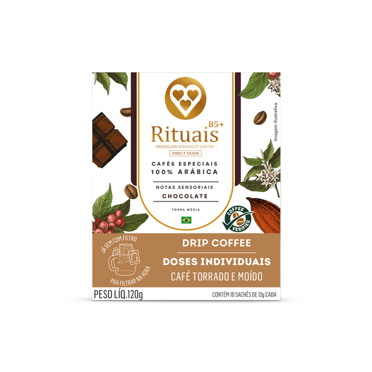 Drip Coffee Rituais Chocolate 3 Corações®...