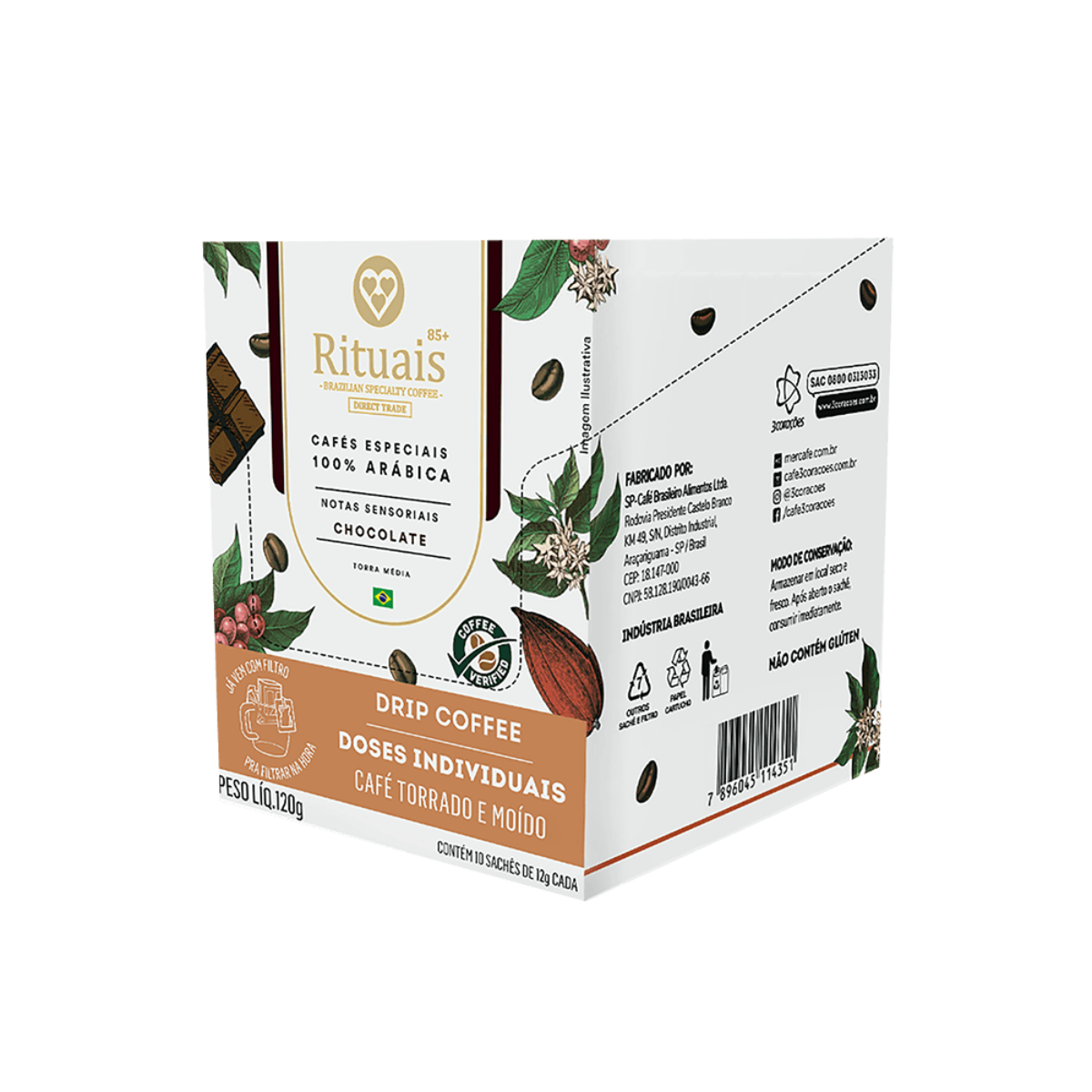 Drip Coffee Rituais Chocolate 3 Corações®...