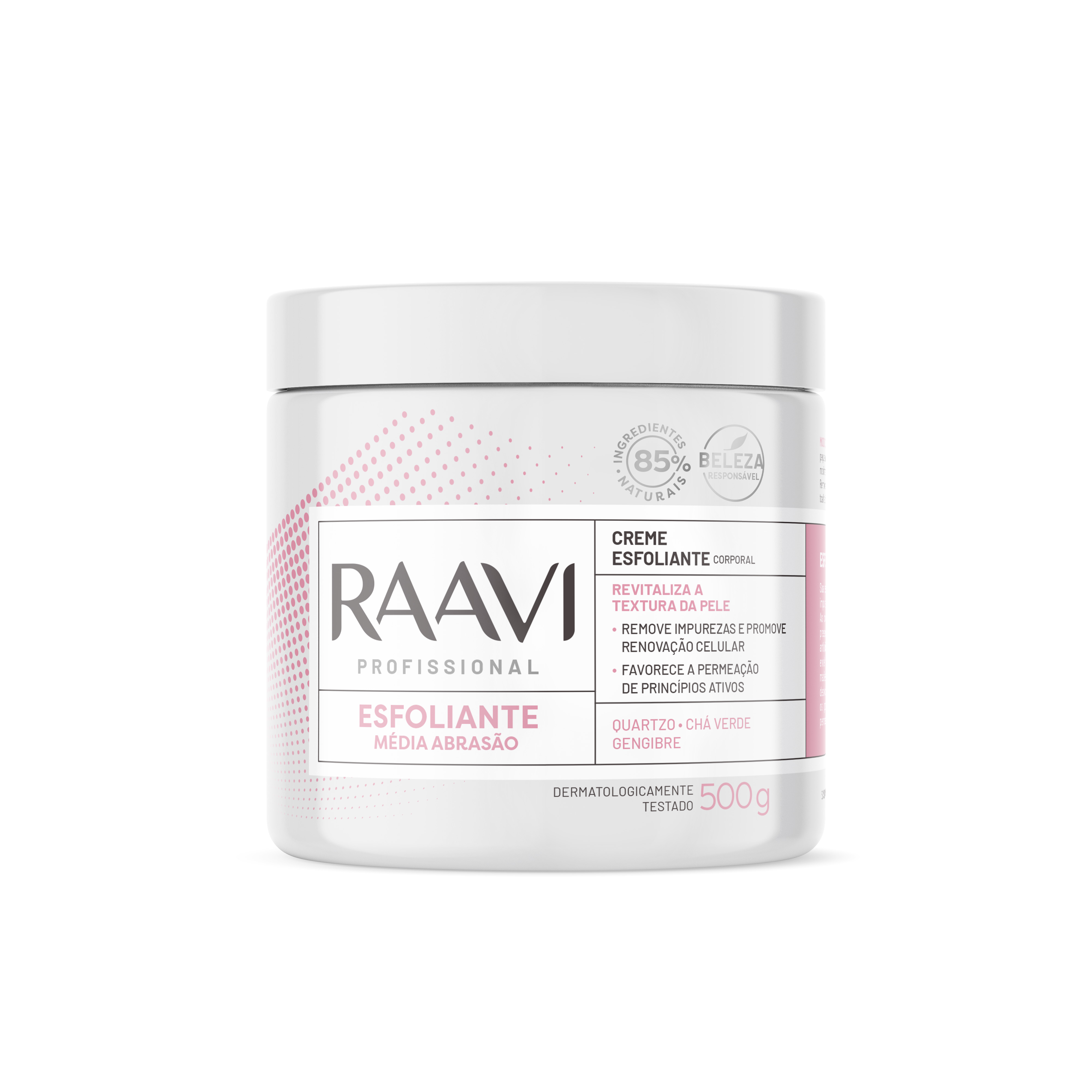 creme esfoliante corporal média abrasão 500g