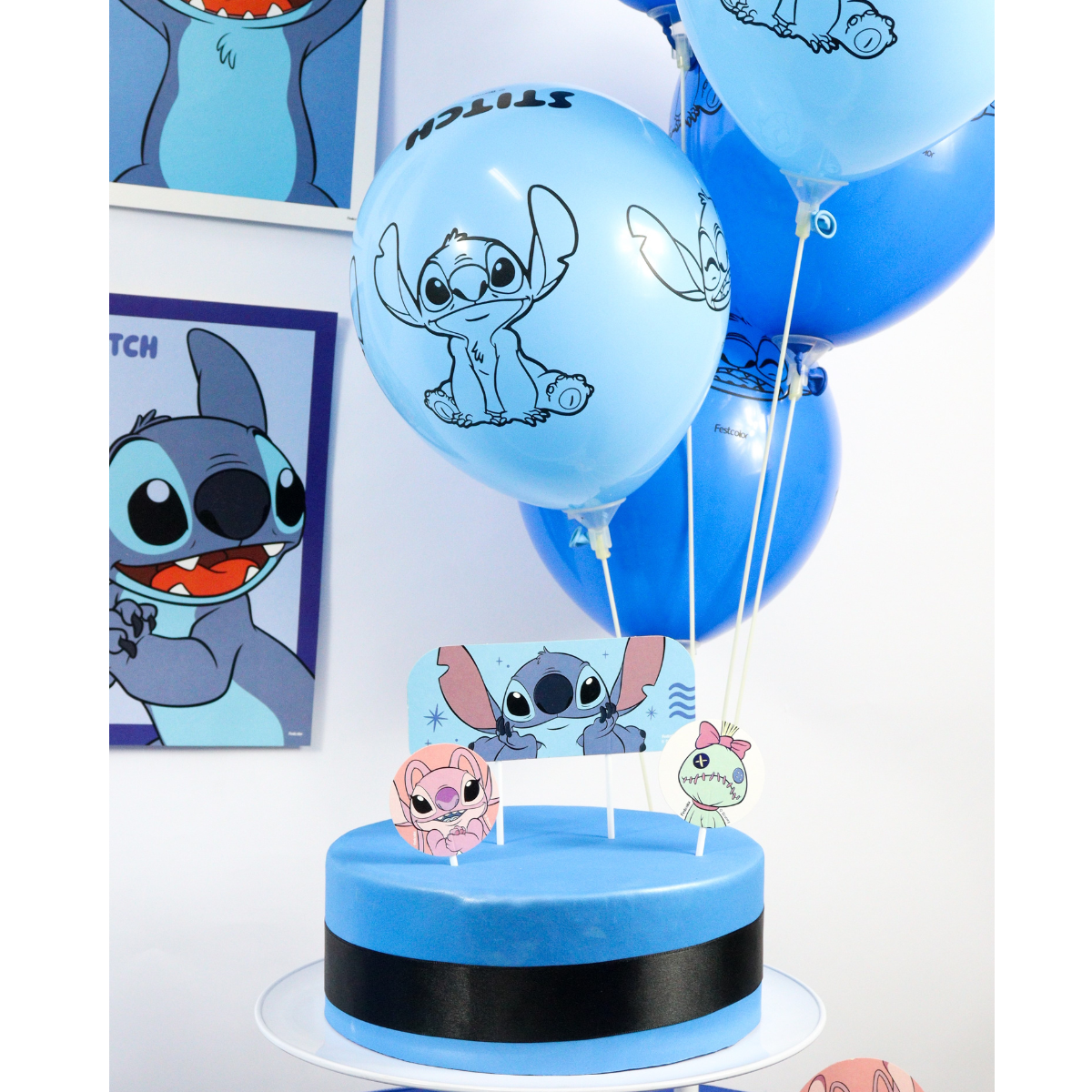 Balão Impressão Especial Stitch 9” - 25 u...