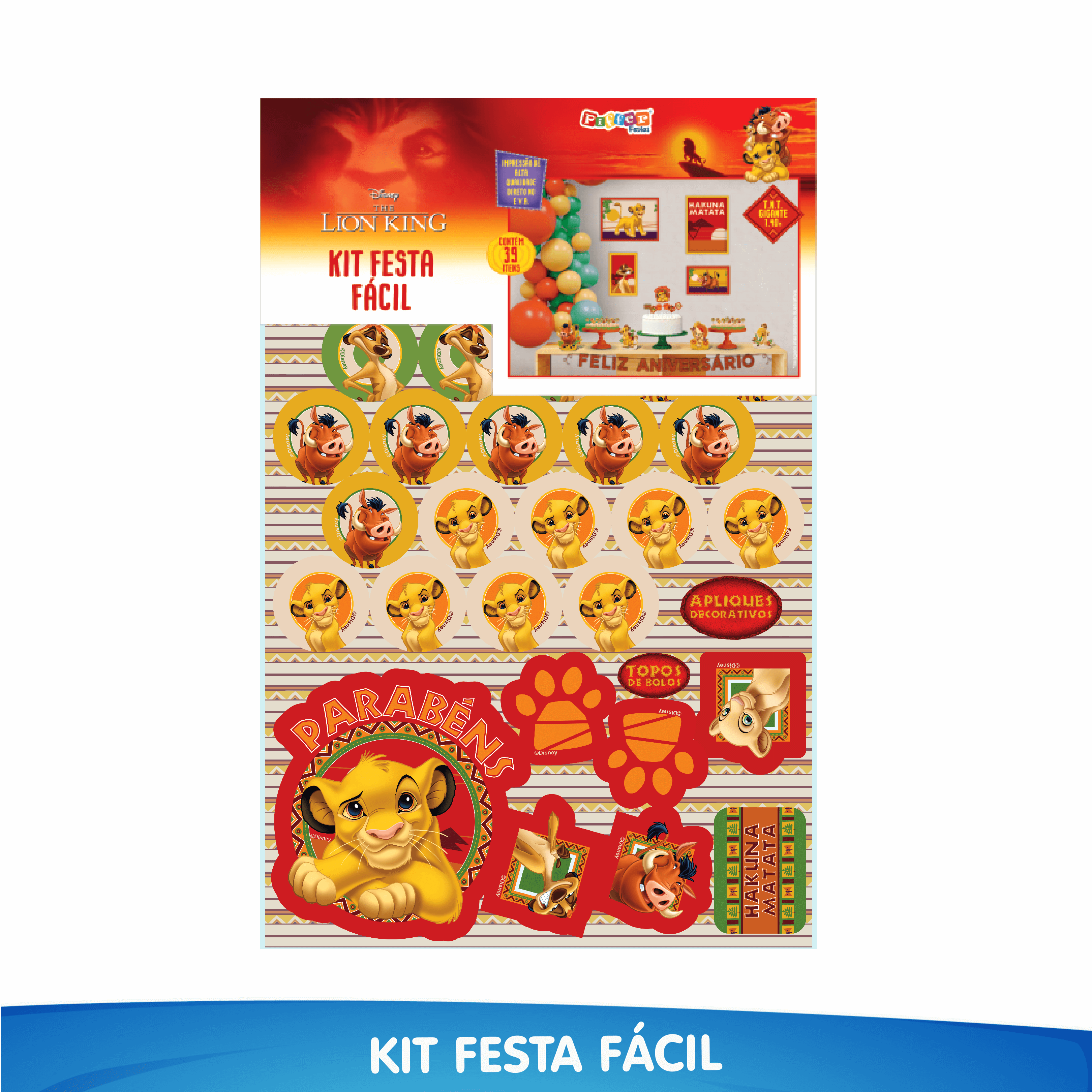 Kit Festa Fácil QD Rei Leão