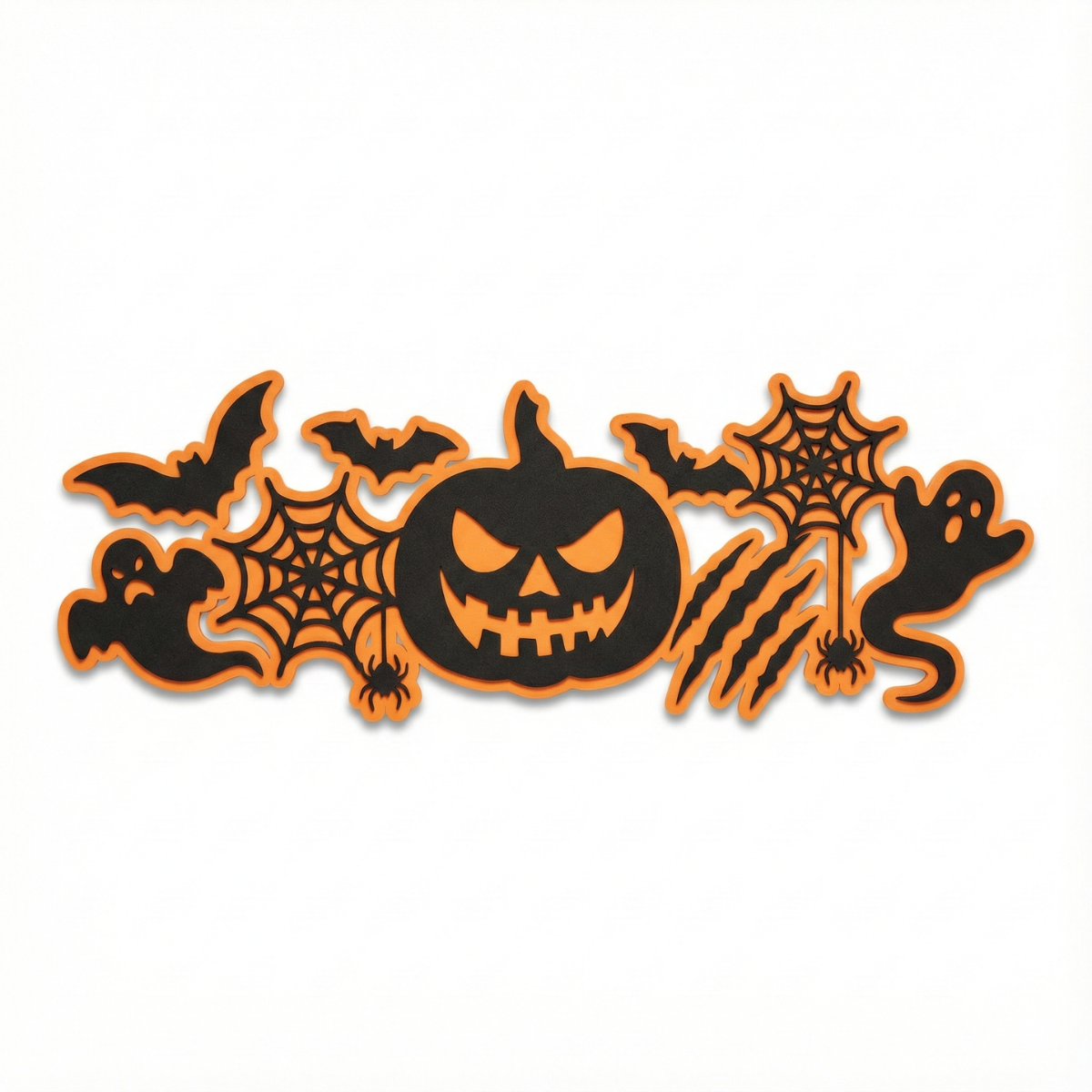 Painel Letreiro Happy Halloween Laranja 6...