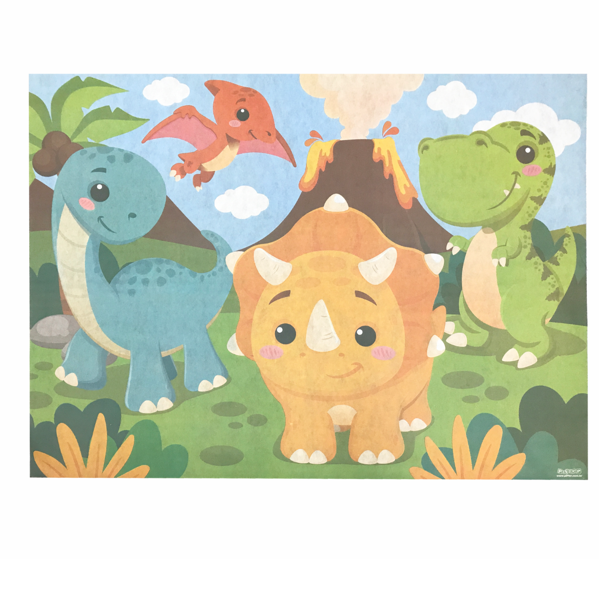 Painel TNT Dino Baby 1,40 x 1,03mt - 49 Painel TNT Dino Baby 1,40 x 1,03mt - 49