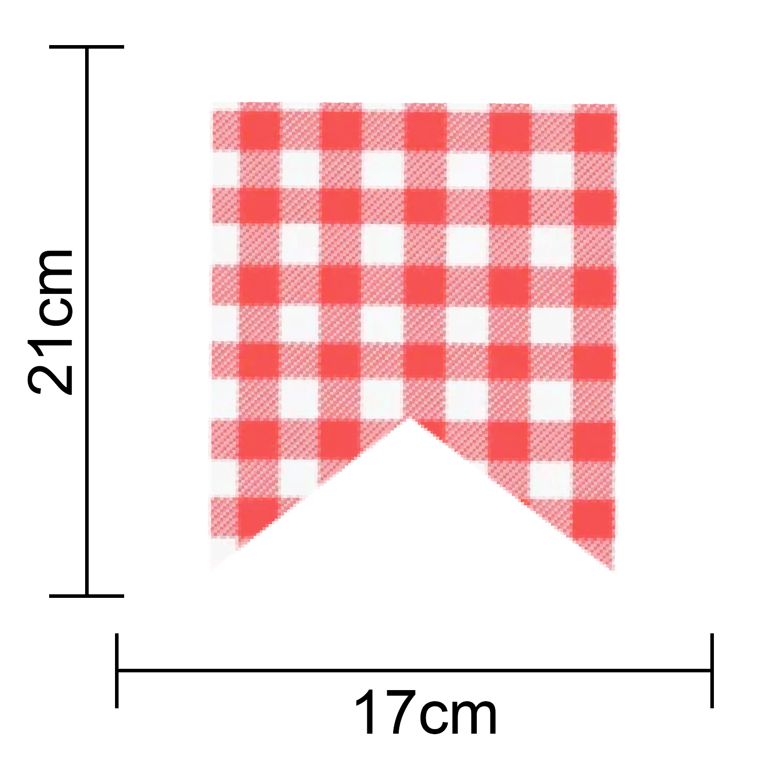 Faixa com 20 Bandeirinhas Junina TNT Xadr...