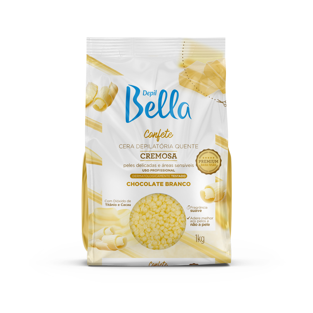 Cera Depilatória quente confete chocolate...