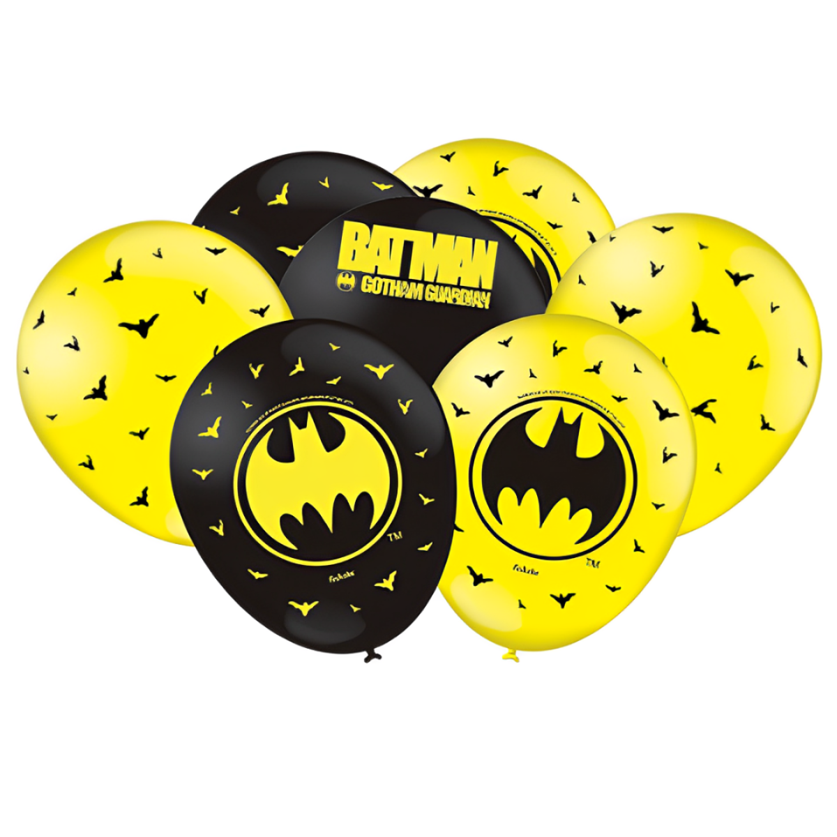 Balão Redondo Batman Preto e Amarelo 9” 2...