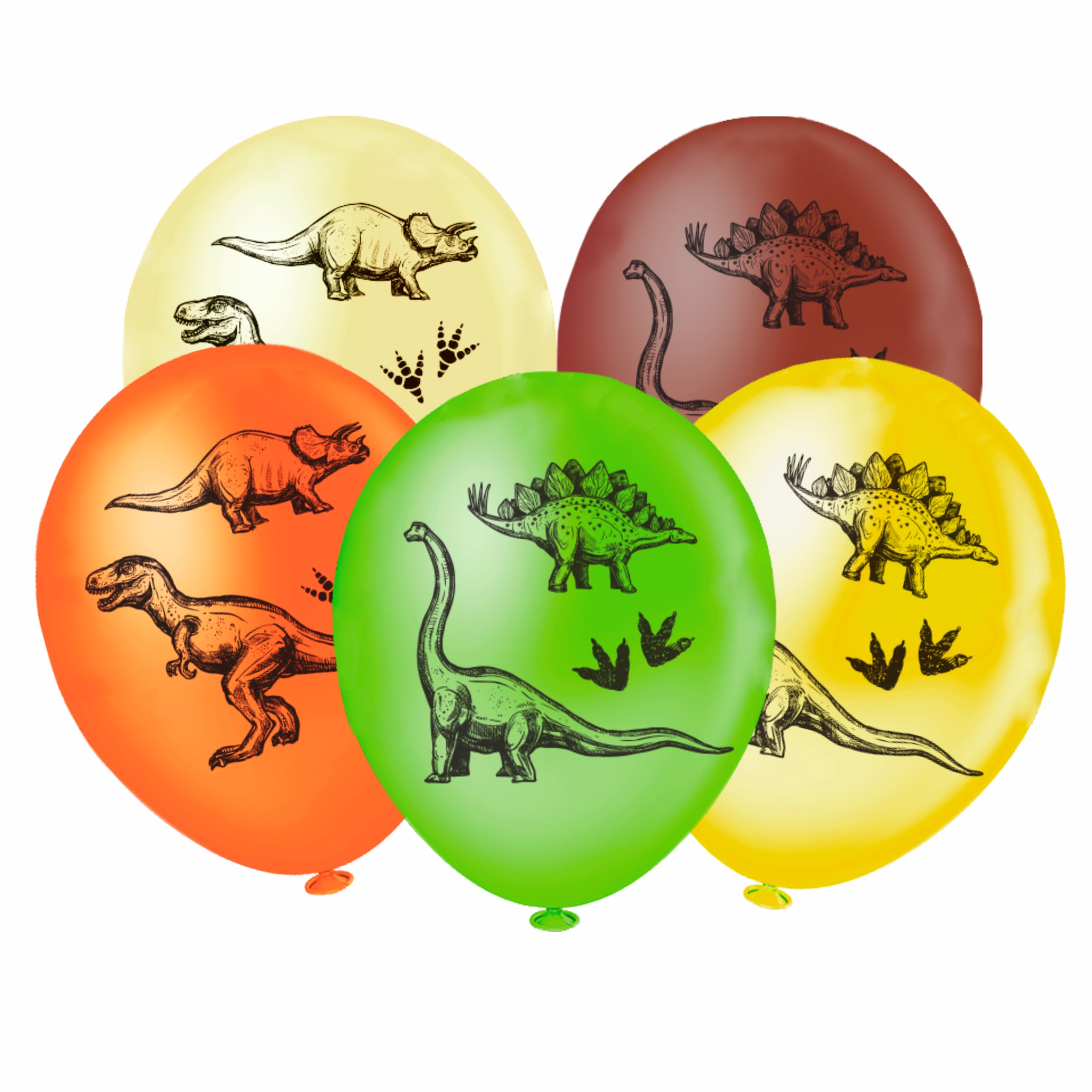 Balão Redondo 8 Polegadas - Dinossauro So...