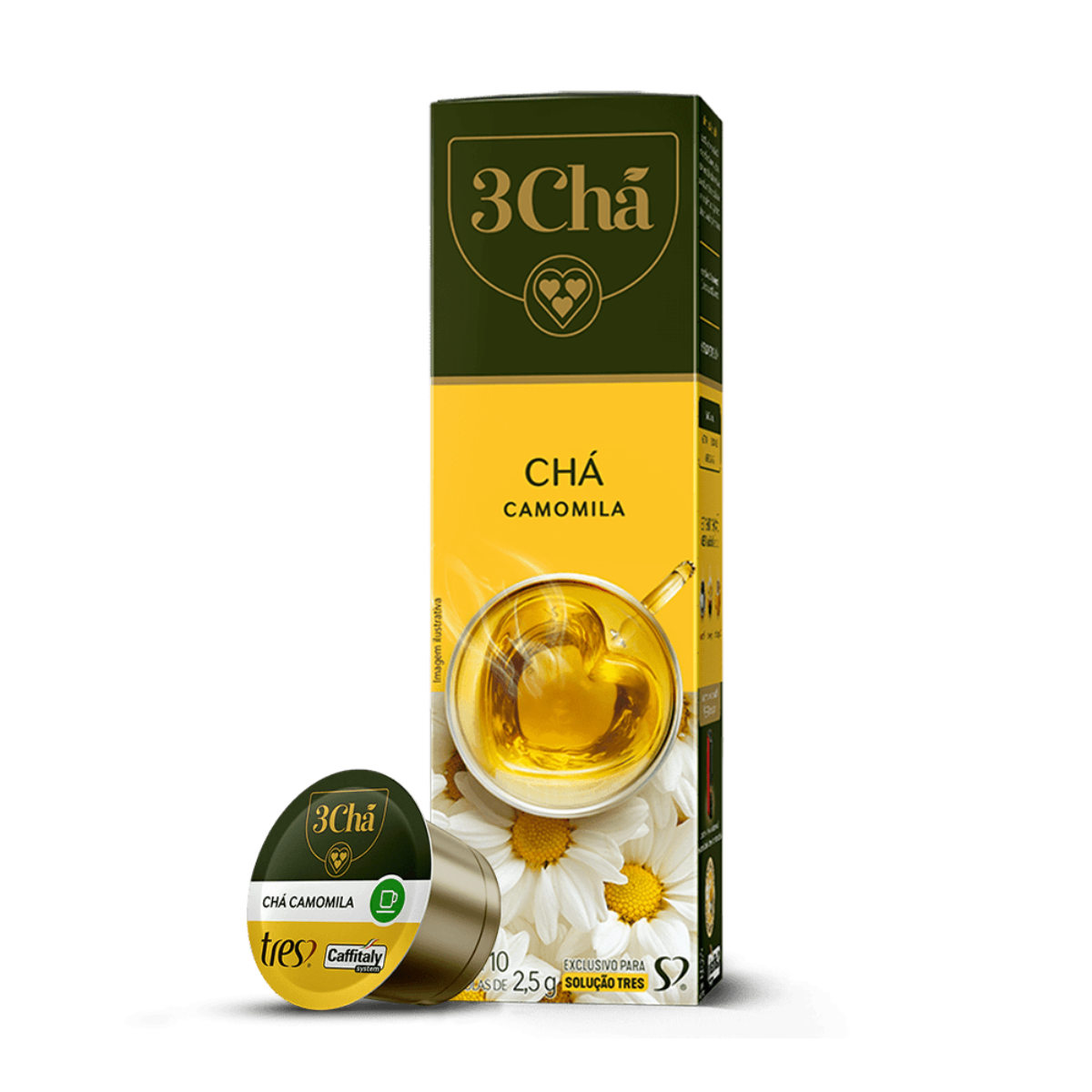 Cápsulas Chá de Camomila 3 corações 10 unid.